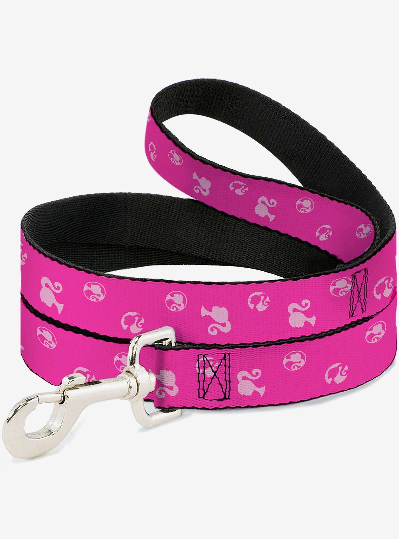 Barbie Ponytail Silhouette Icon Scattered Dog Leash