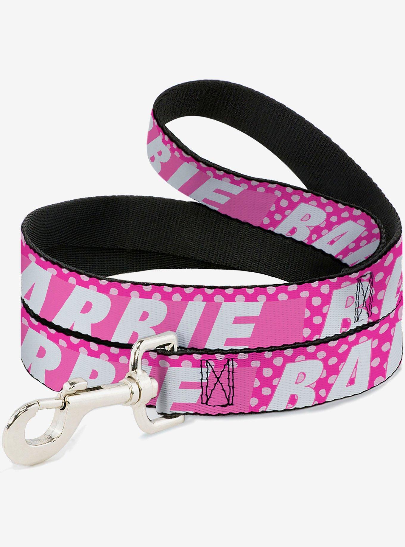 Barbie Text and Polka Dots White Dog Leash, , hi-res