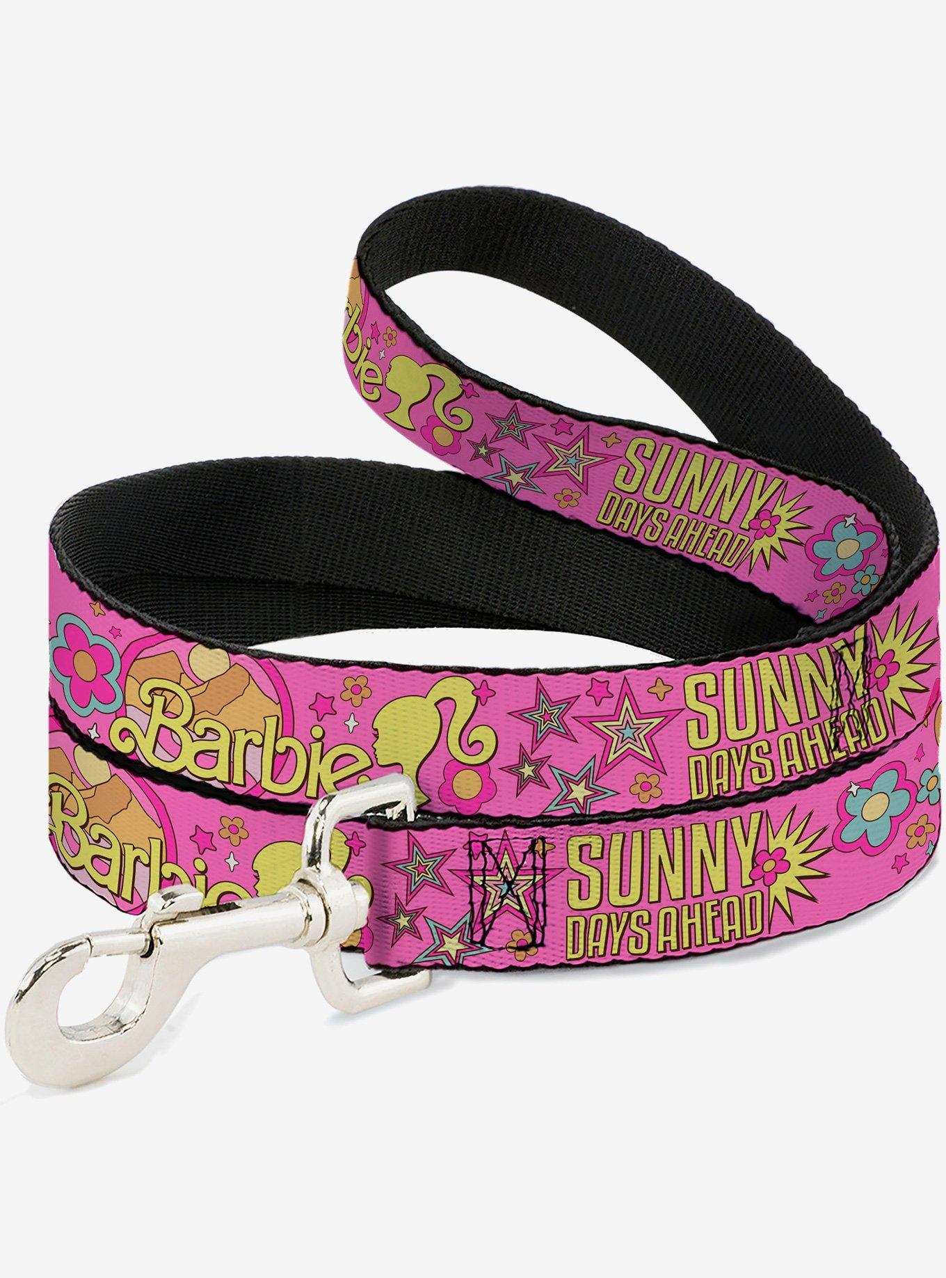 Barbie Sunny Days Ahead Icons Collage Pink Multi Dog Leash, , hi-res