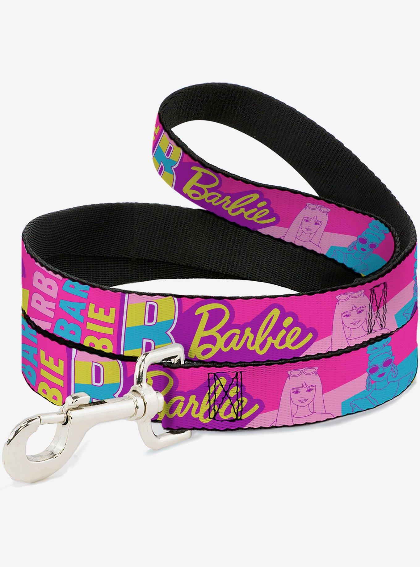 Barbie Text and Dolls Collage Multi Dog Leash