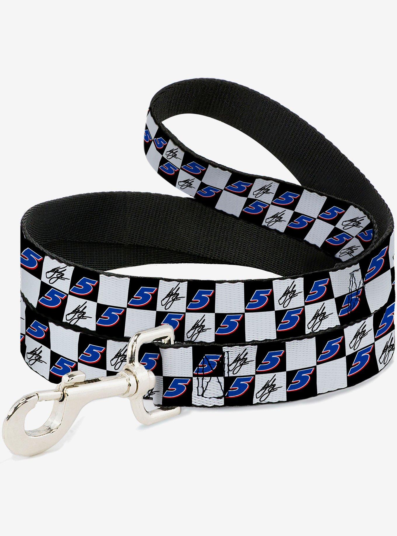 Hendrick Motorsports Kyle Larson Autograph and #5 Checker Logo Dog Leash