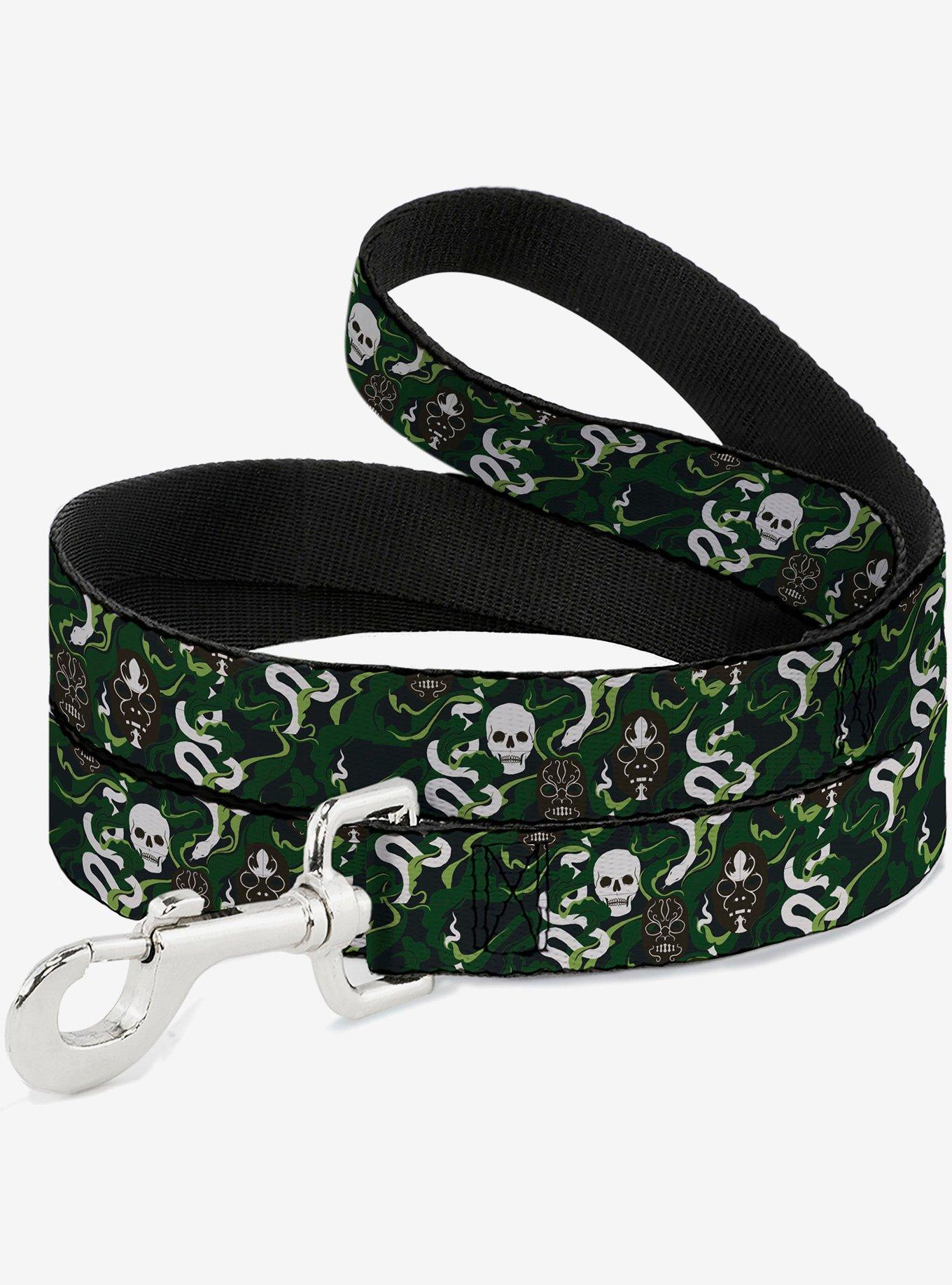 Harry Potter Slytherin Camo and Title Logo Greens Dog Leash, , hi-res