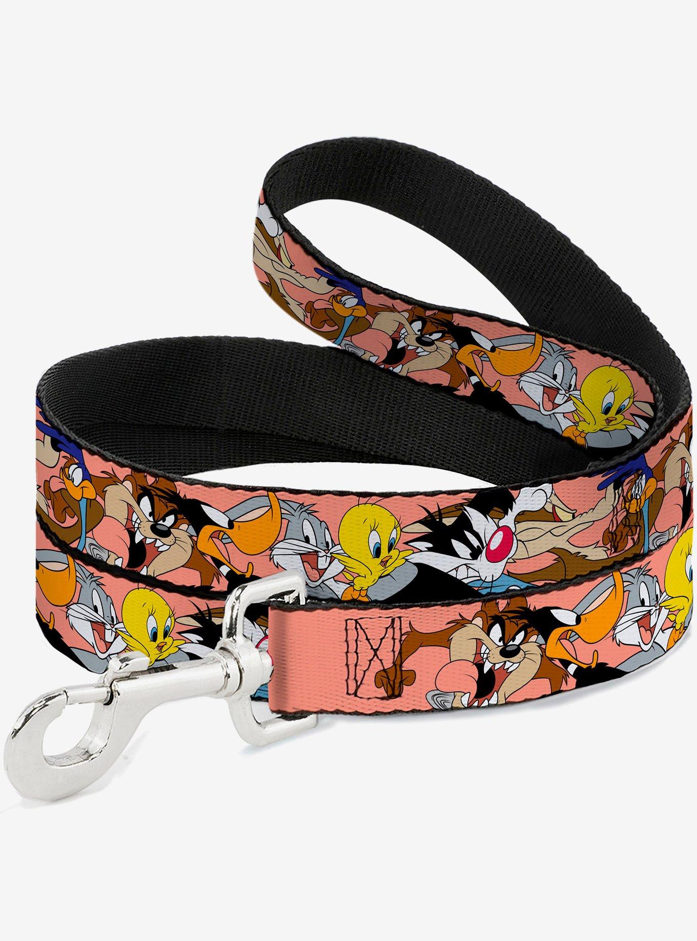 Looney Tunes Seven Character Poses Stacked Peach Dog Leash, , hi-res