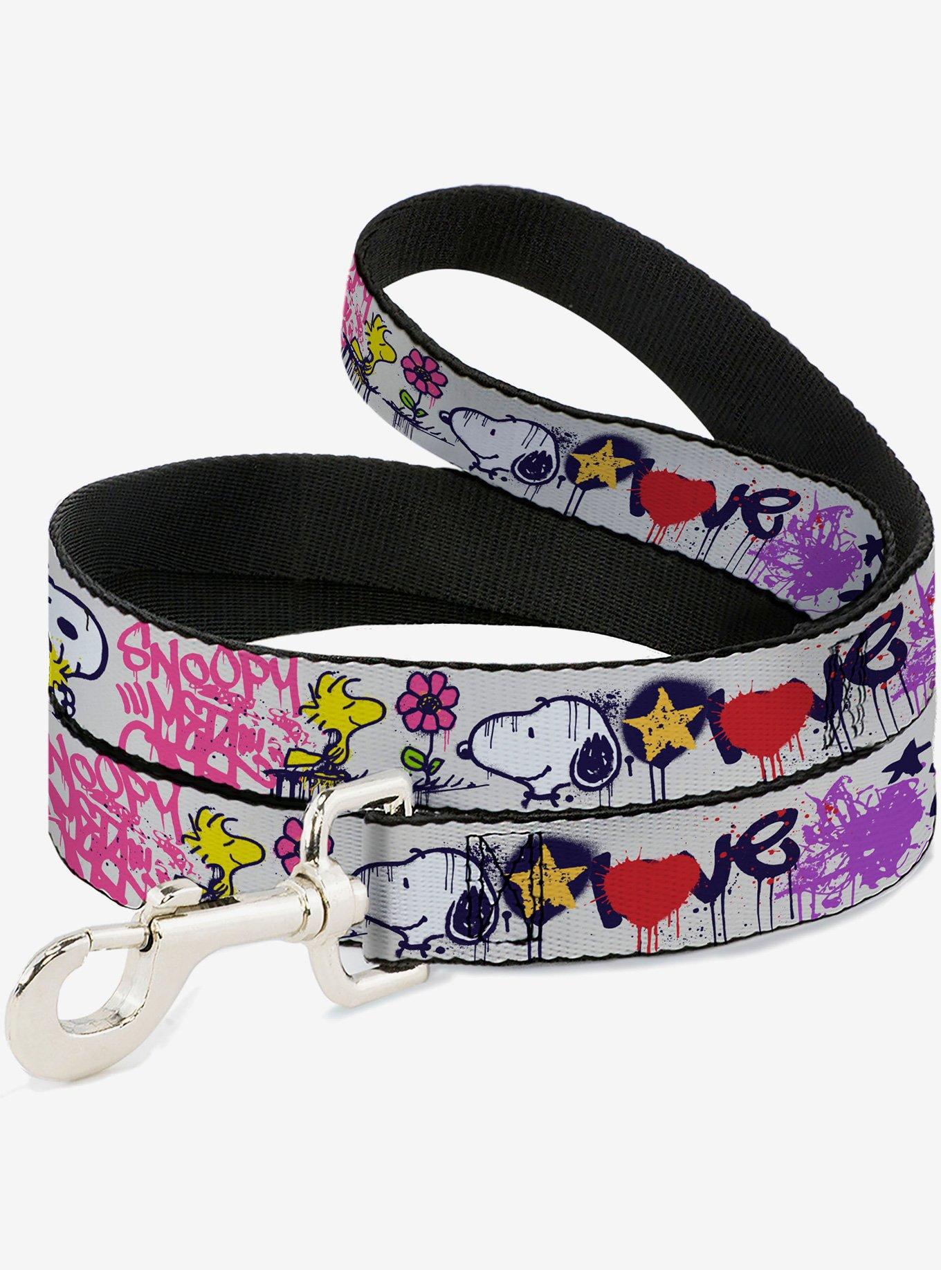 Peanuts Snoopy and Woodstock Graffiti Collage Multi Dog Leash, , hi-res
