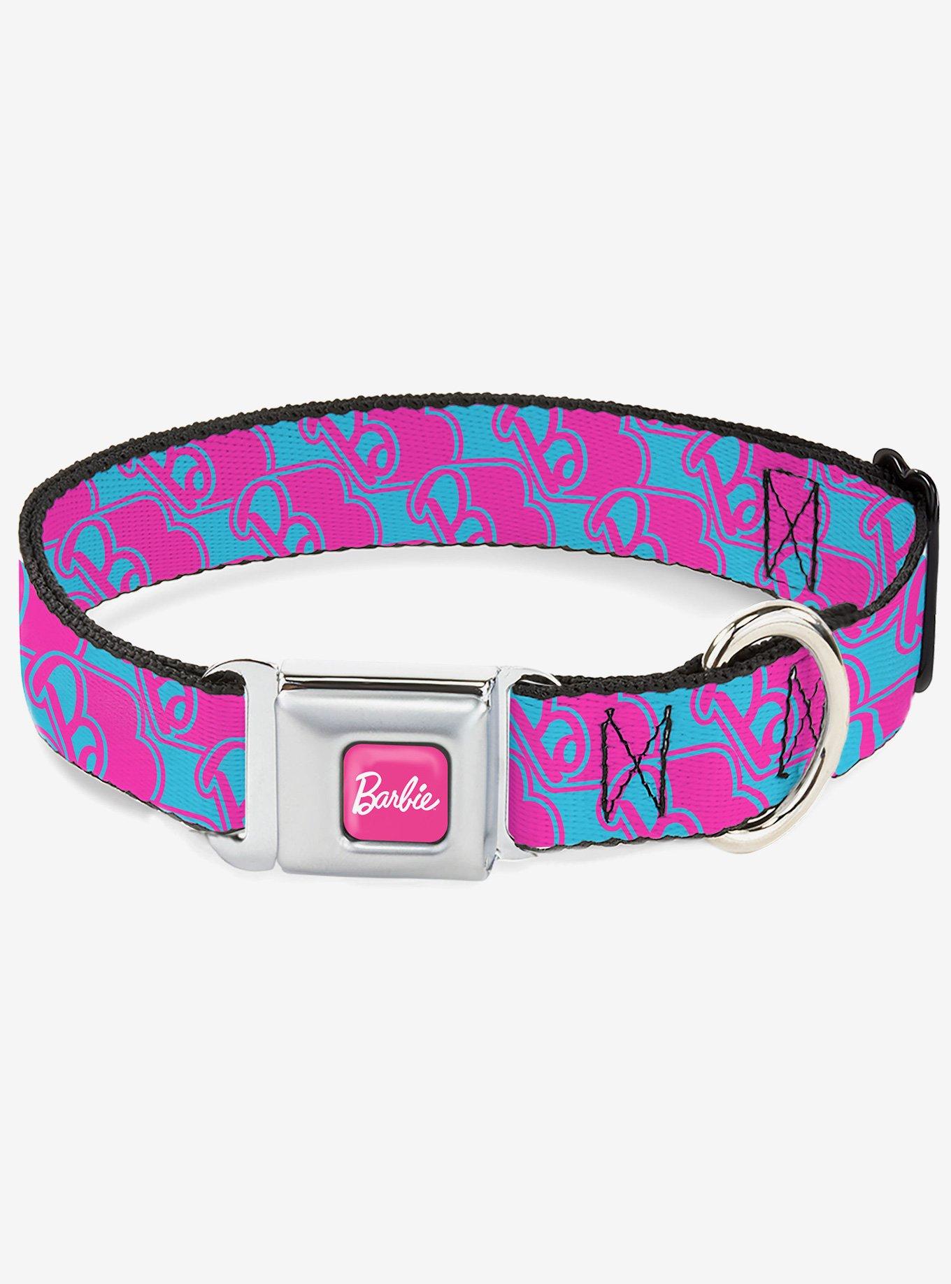 Barbie B Icon Blue Pink Seatbelt Buckle Dog Collar, , hi-res
