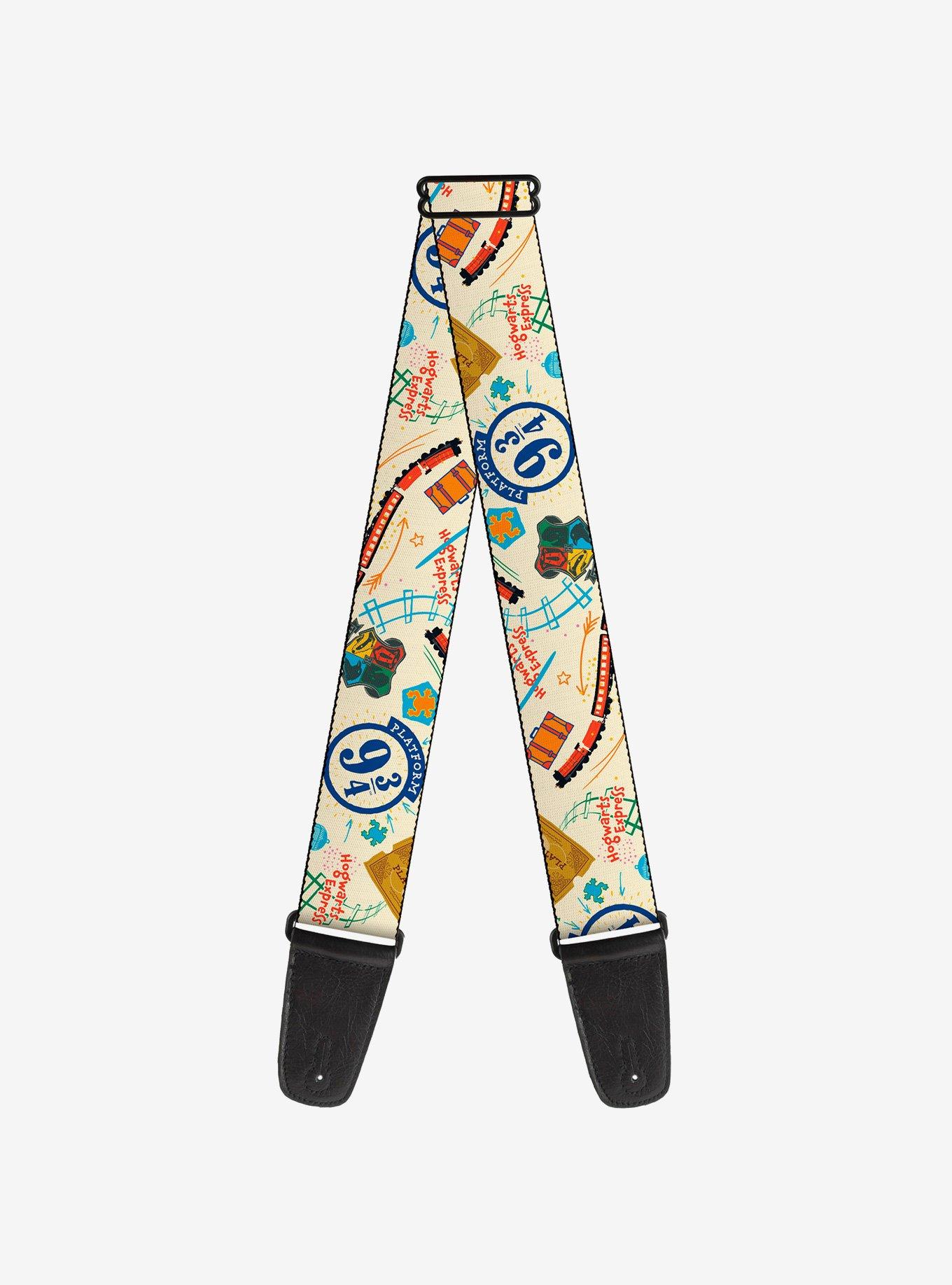 Harry Potter Hogwarts Express Icons Collage Multi Guitar Strap, , hi-res