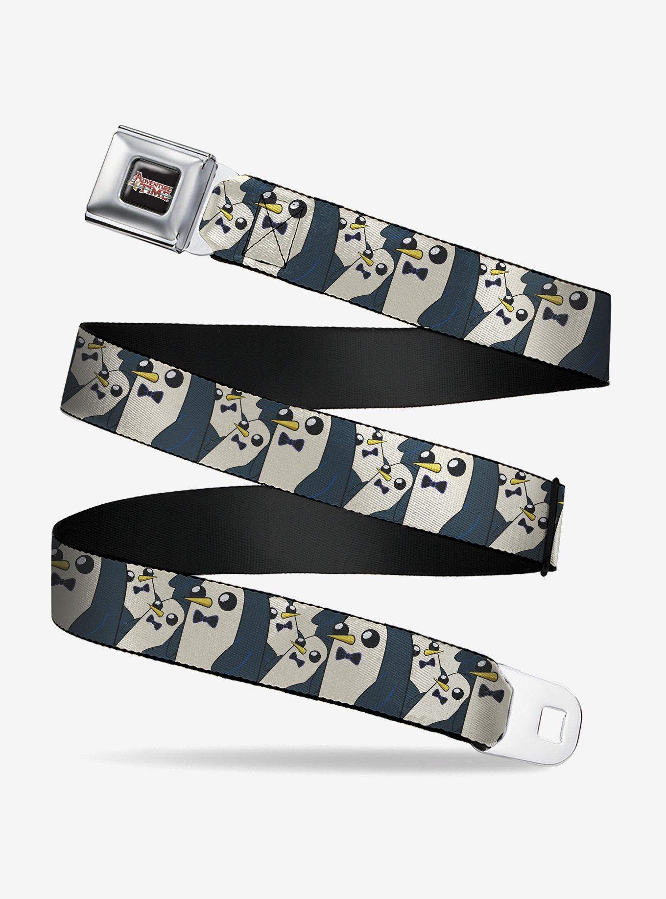 Adventure Time Gunter Standing Pose Stacked Seatbelt Buckle Belt, , hi-res