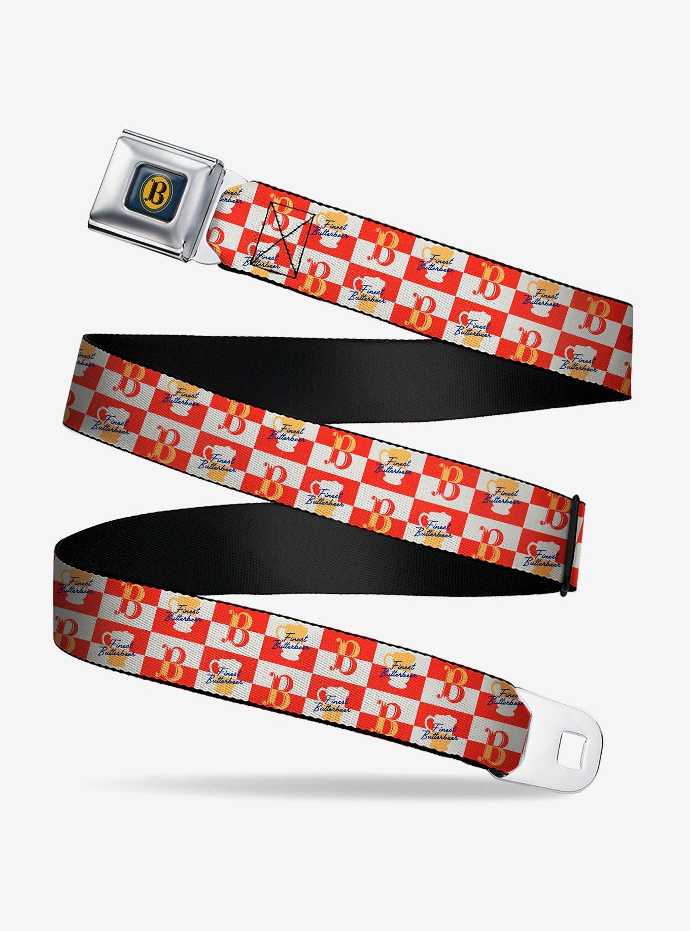 Harry Potter Finest Butterbeer Logo and Mug Seatbelt Buckle Belt