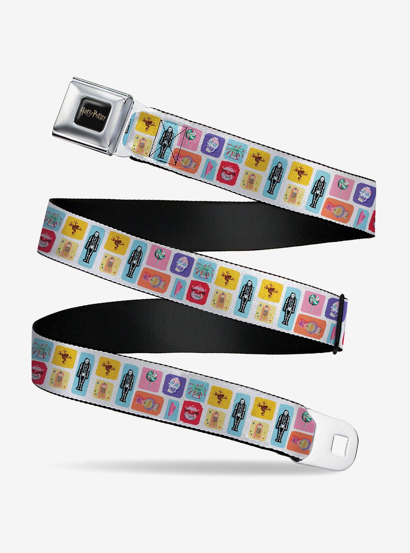 Harry Potter Honeydukes Icons Collage Multi Seatbelt Buckle Belt, , hi-res