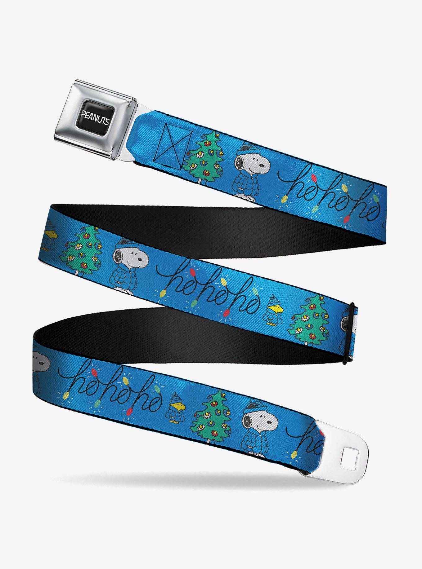 Peanuts Snoopy and Woodstock Holiday Puffer Jacket Ho Ho Pose Seatbelt Buckle Belt, , hi-res