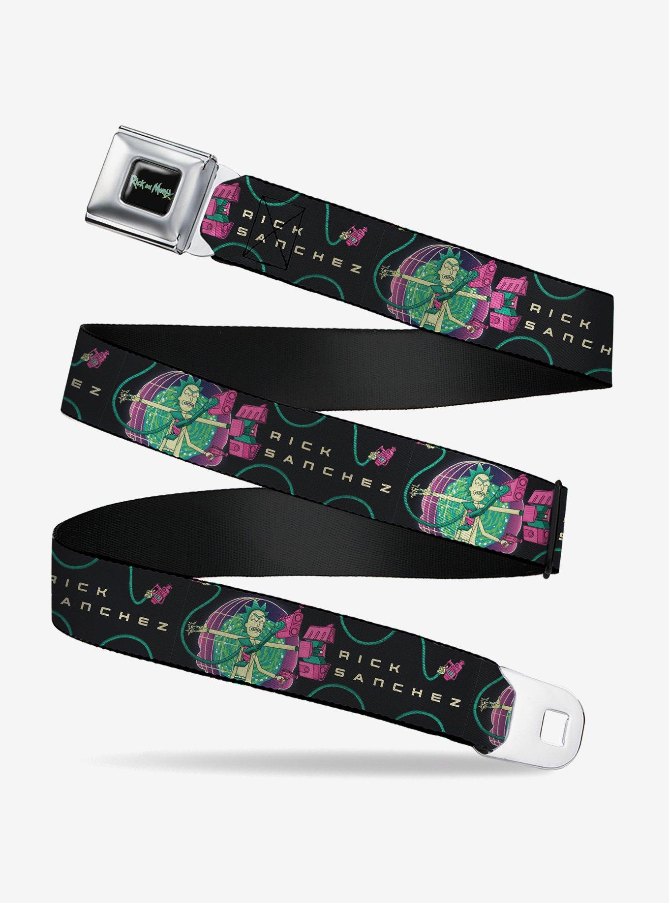 Rick and Morty Multi Arm Portal Poses Seatbelt Buckle Belt