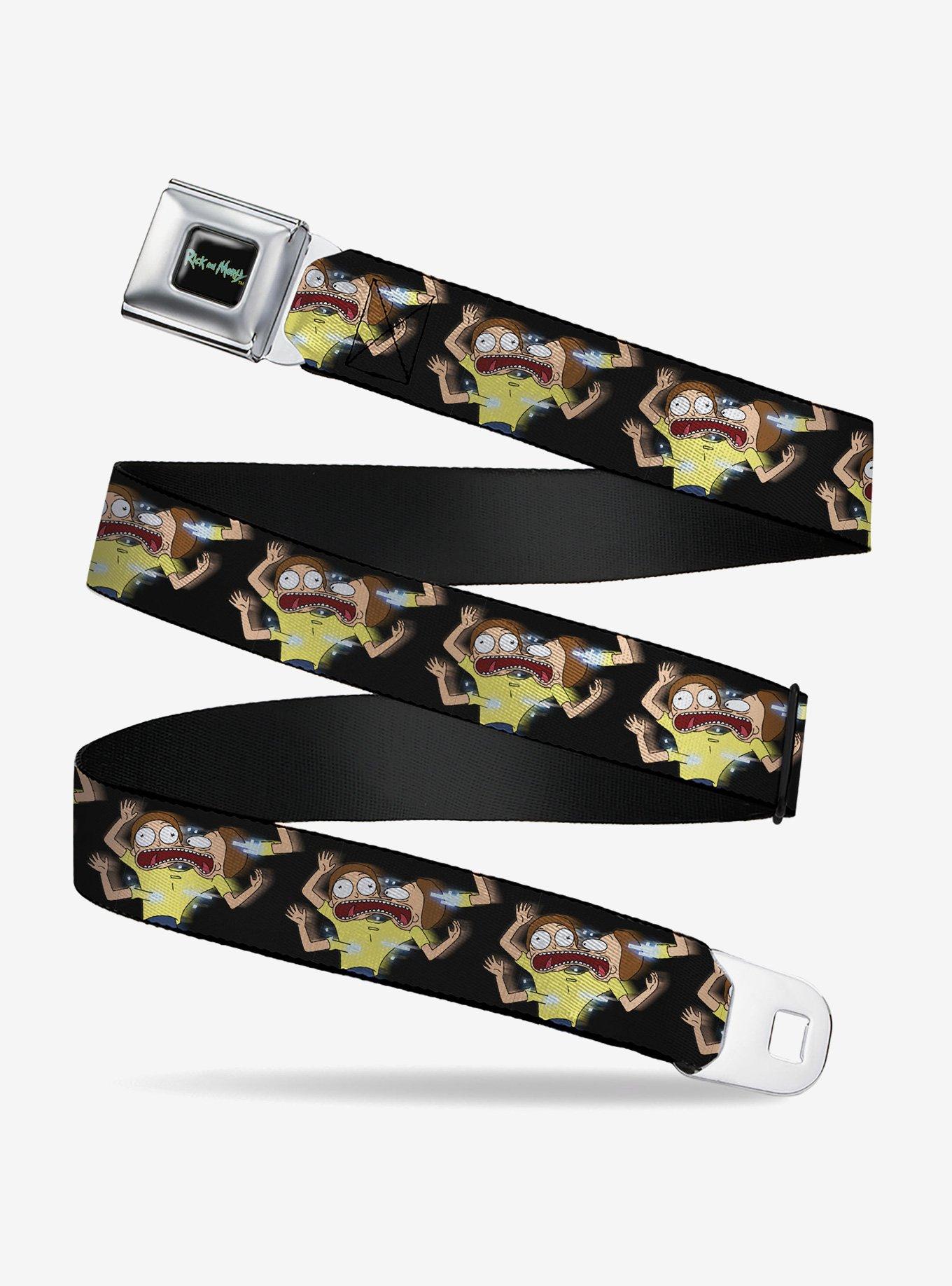 Rick and Morty Full Body Glitch Pose Seatbelt Buckle Belt, , hi-res