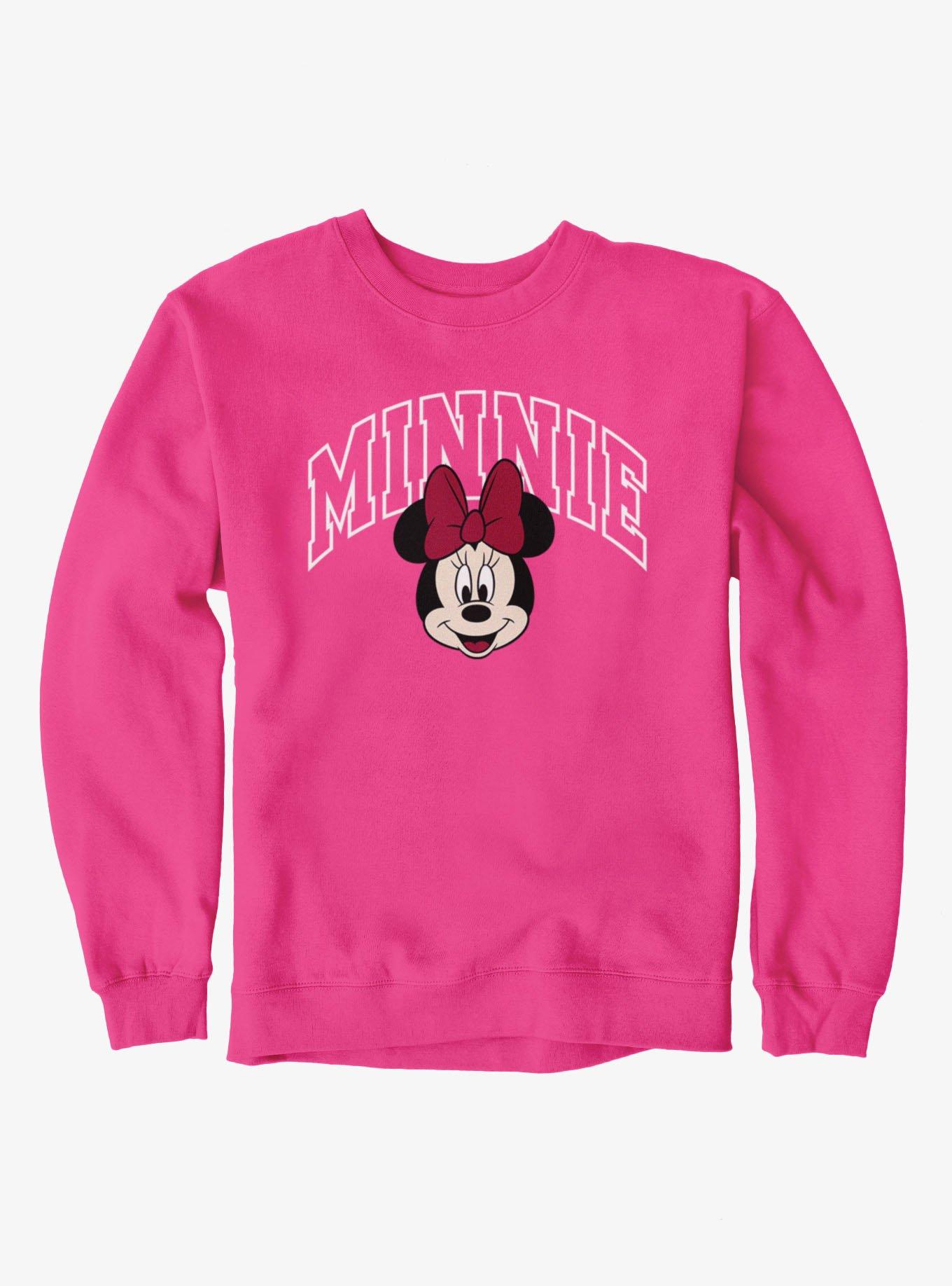 Disney Minnie Mouse Collegiate Outline Sweatshirt, , hi-res
