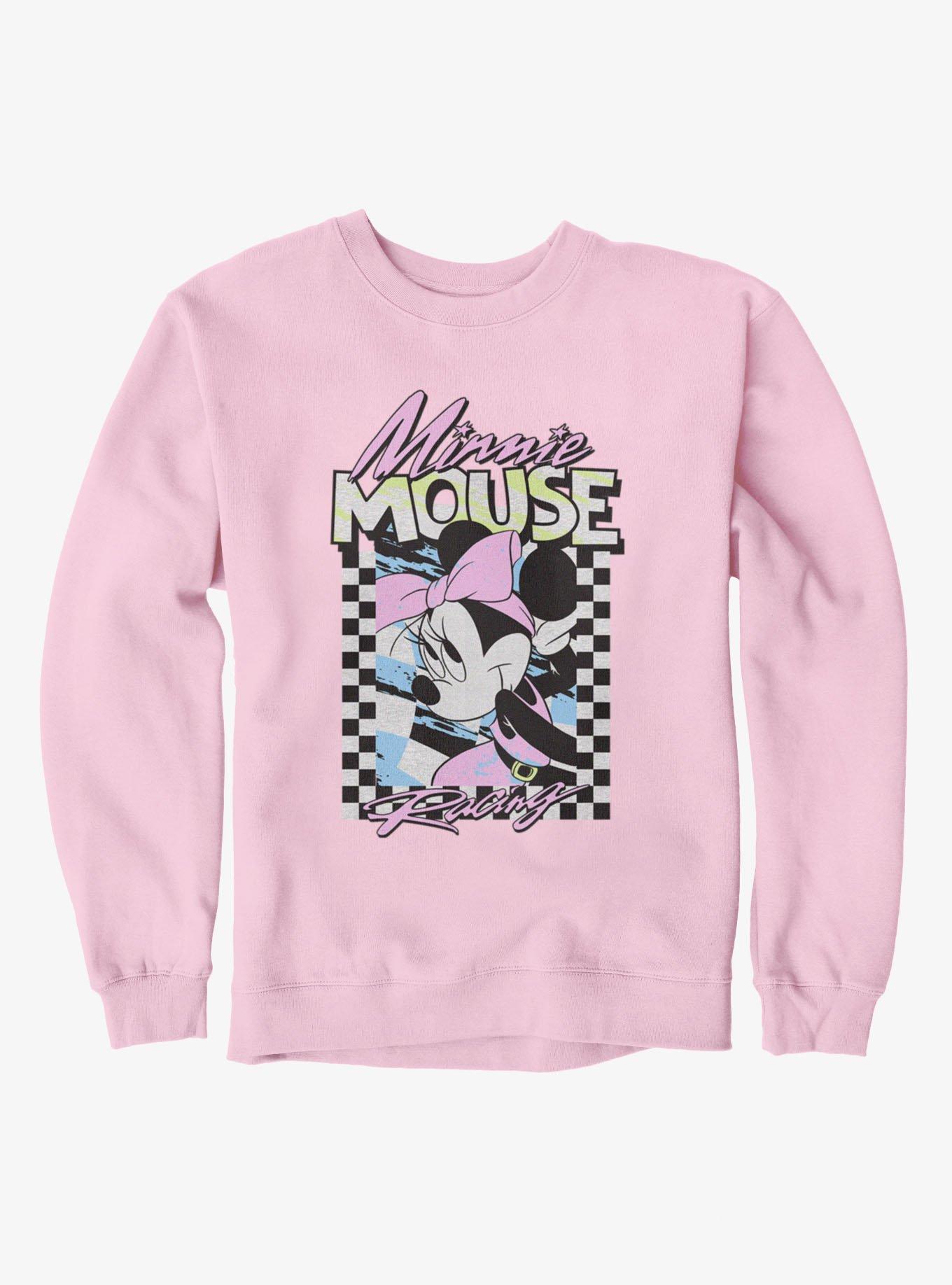 Disney Minnie Mouse Racing Checkered Frame Sweatshirt, , hi-res
