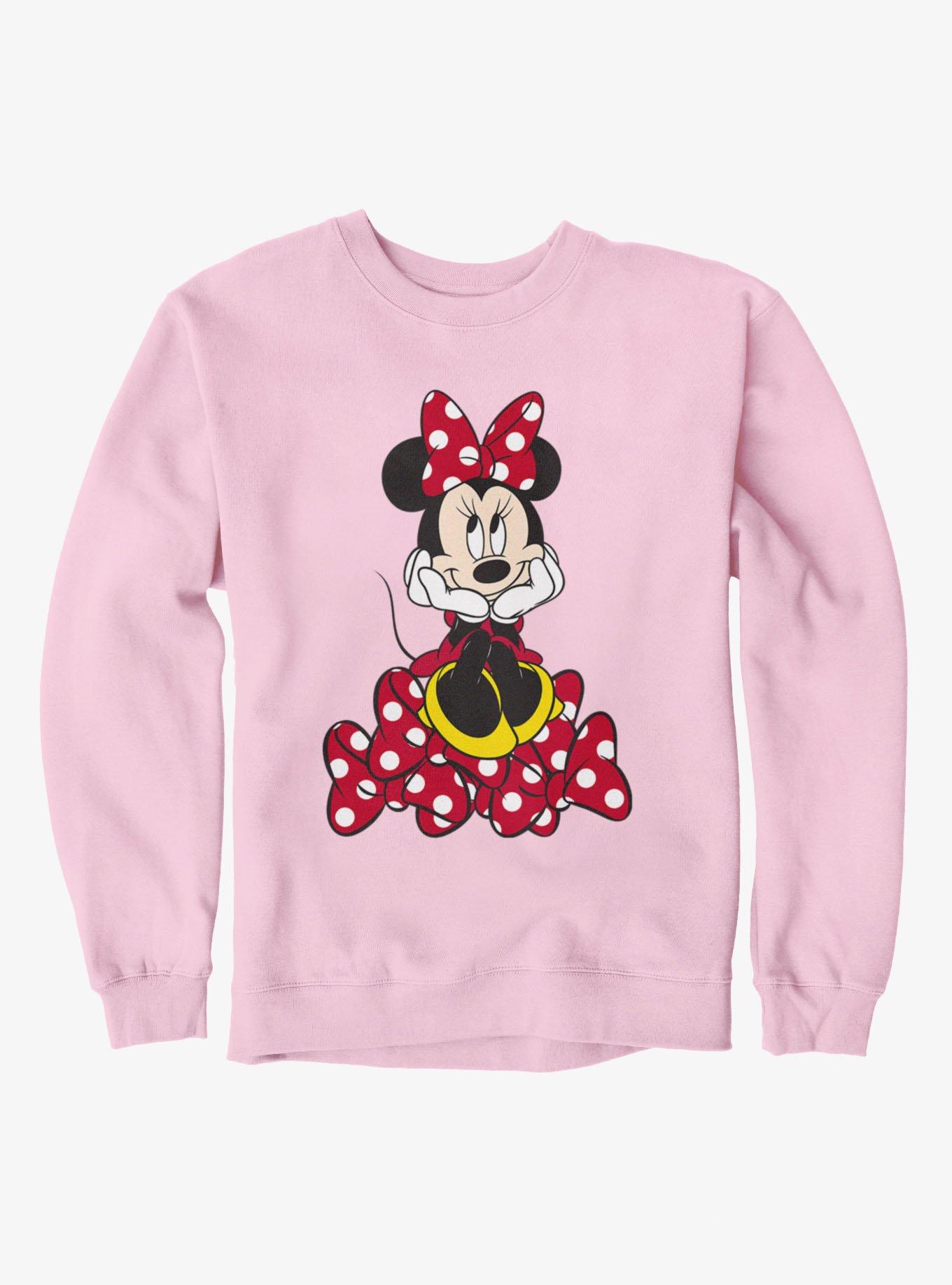 Disney Minnie Mouse Happy Pile Of Bows Sweatshirt, , hi-res