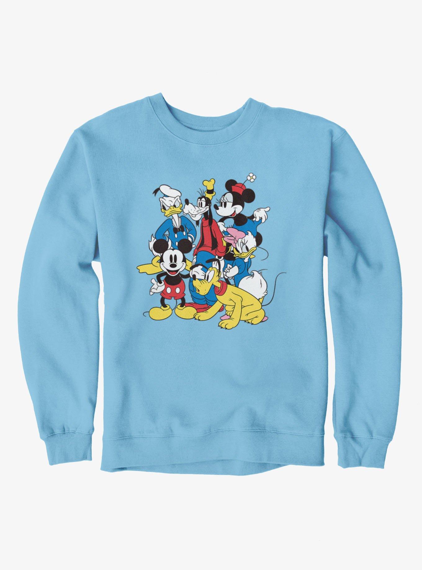 Disney Mickey Mouse & Friends Vintage Character Group Sweatshirt, , hi-res