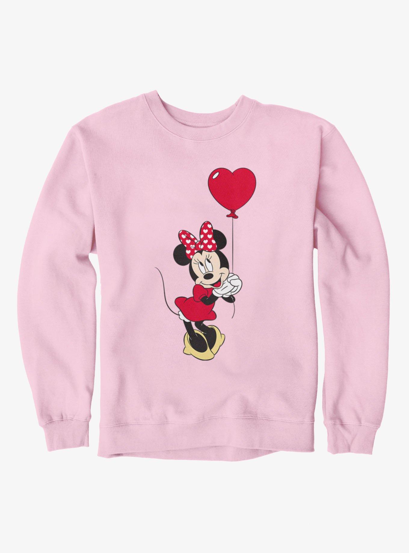 Disney Minnie Mouse Love Red Balloon Heart Sweatshirt, , hi-res