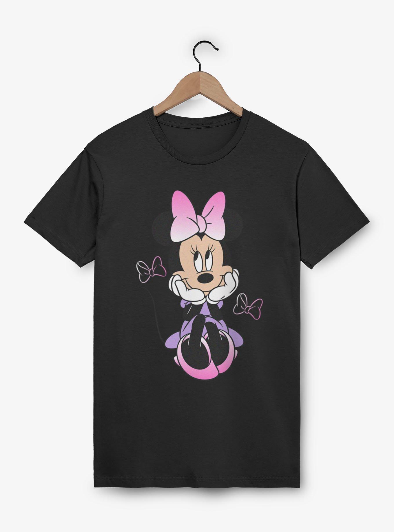 Disney Minnie Mouse Sitting Bow Gradients T-Shirt, , hi-res