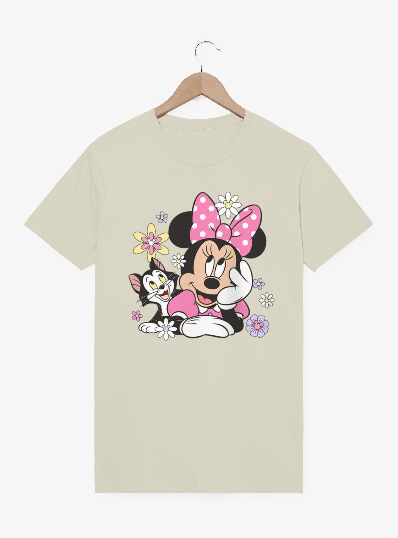 Disney Minnie Mouse Cat Flowers T-Shirt, , hi-res