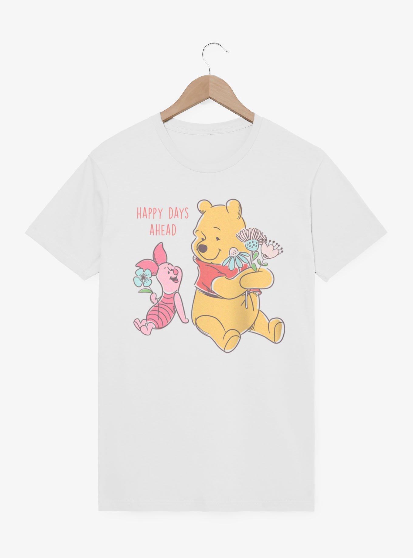 Disney Winnie The Pooh Happy Days Ahead With Piglet Flowers T-Shirt, , hi-res