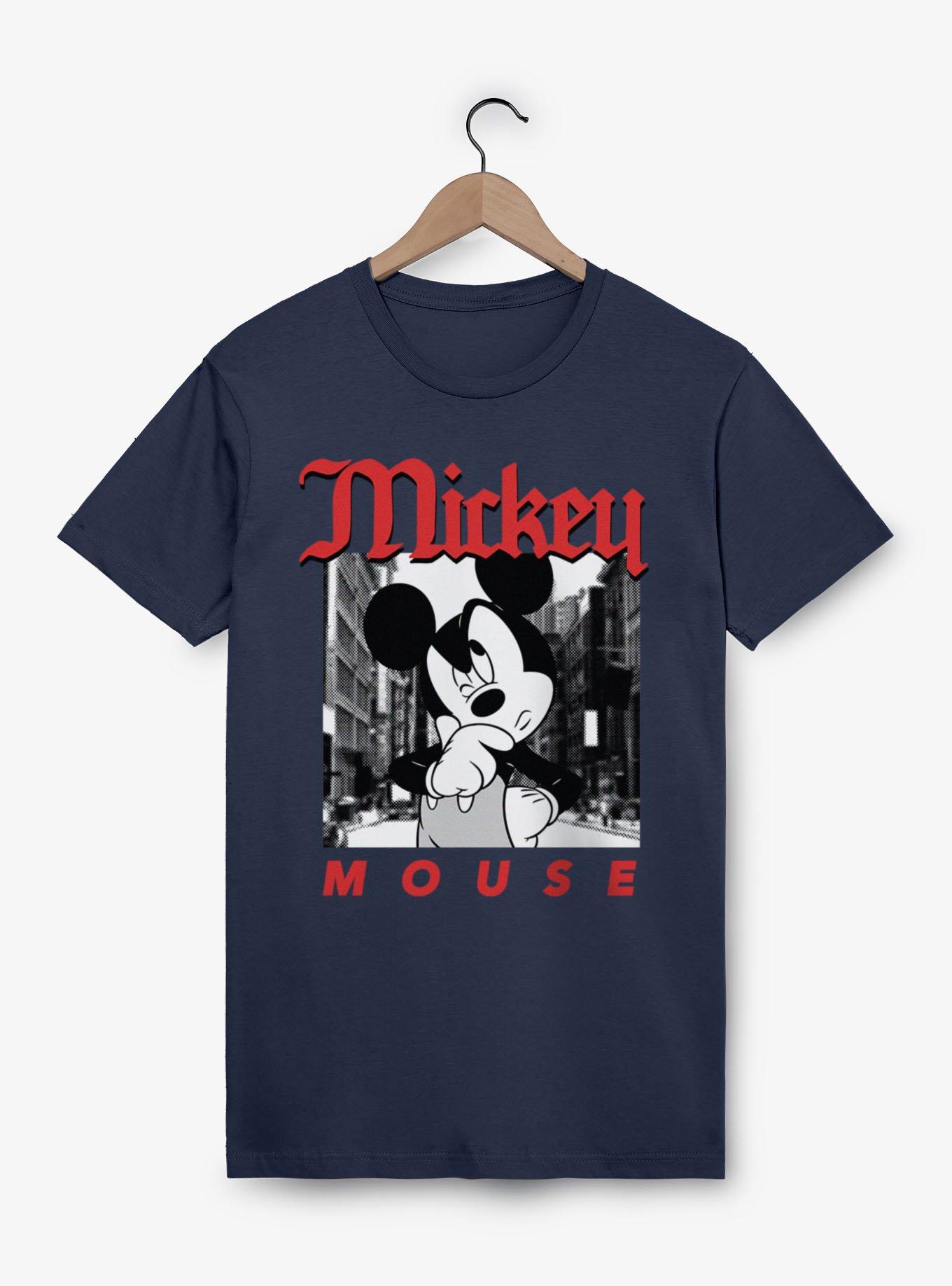 Disney Mickey Mouse Thinking On The Street Photo T-Shirt, , hi-res