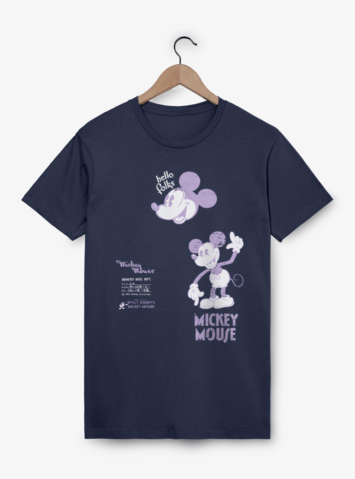 Disney Mickey Mouse Character Model Retro Sketch T-Shirt, , hi-res