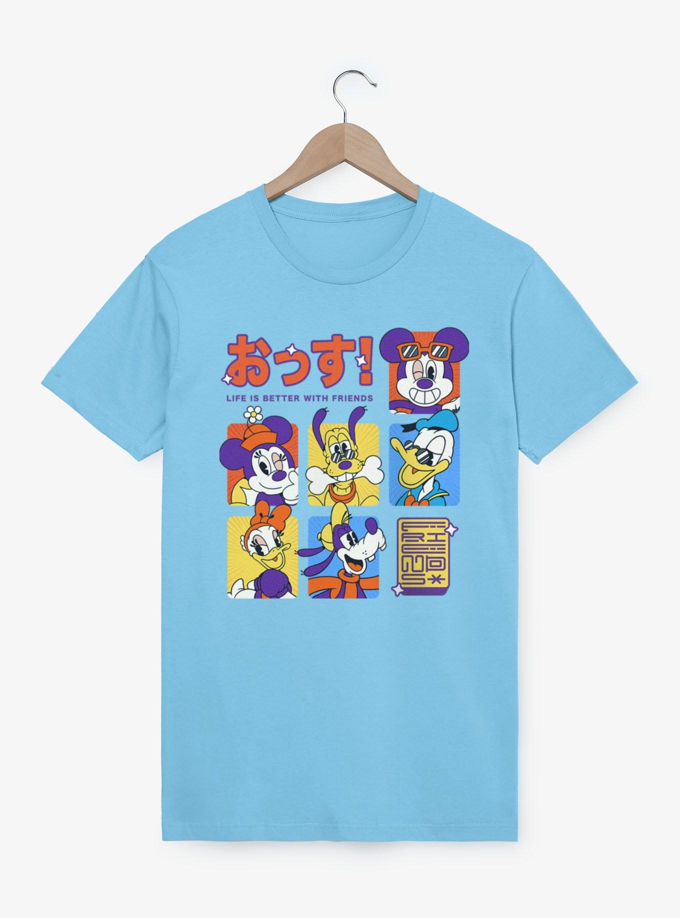 Disney Mickey Mouse Life Is Better With Friends Anime Color Squares T-Shirt, , hi-res