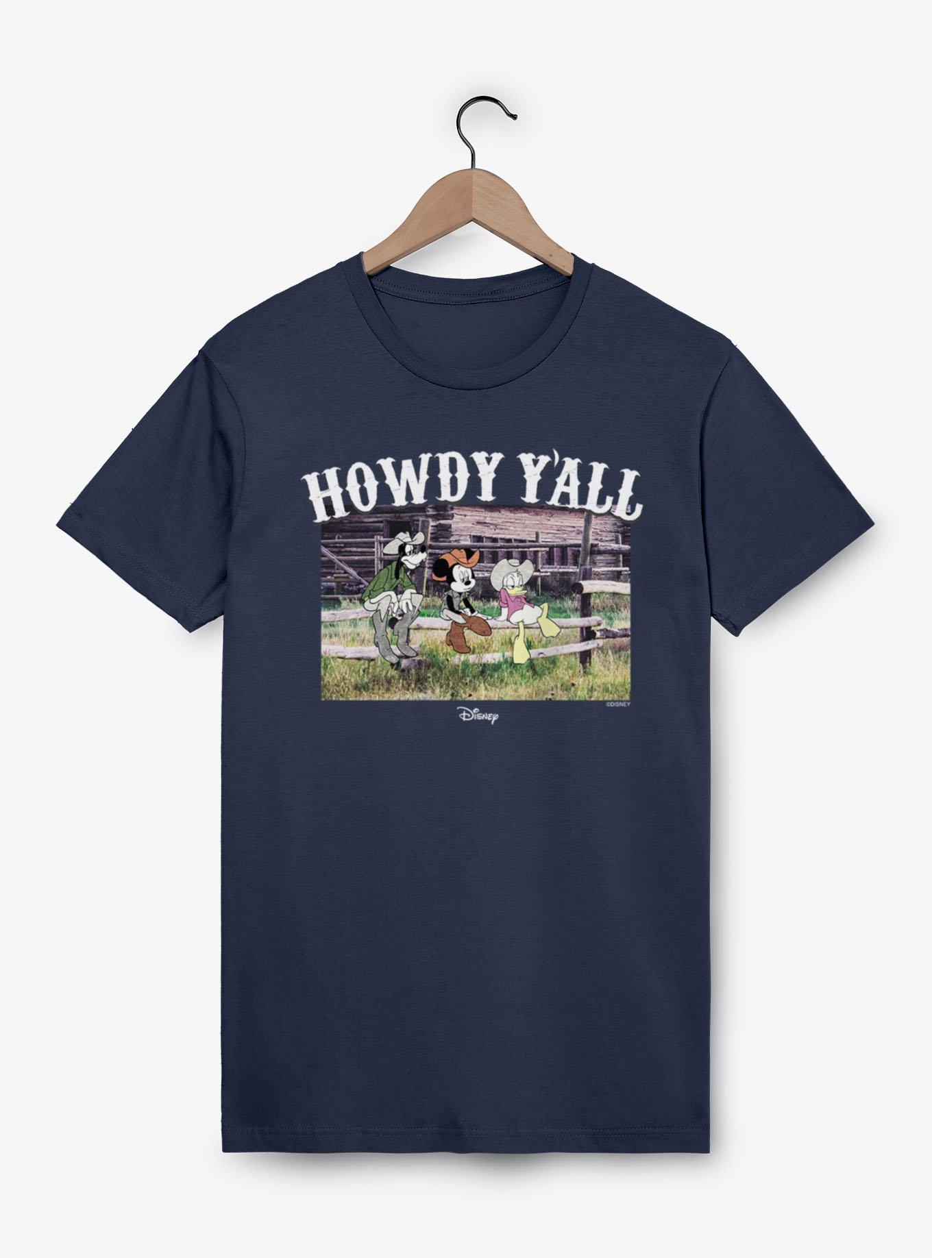 Disney Mickey Mouse Howdy Y'all Fence Post Group T-Shirt, , hi-res
