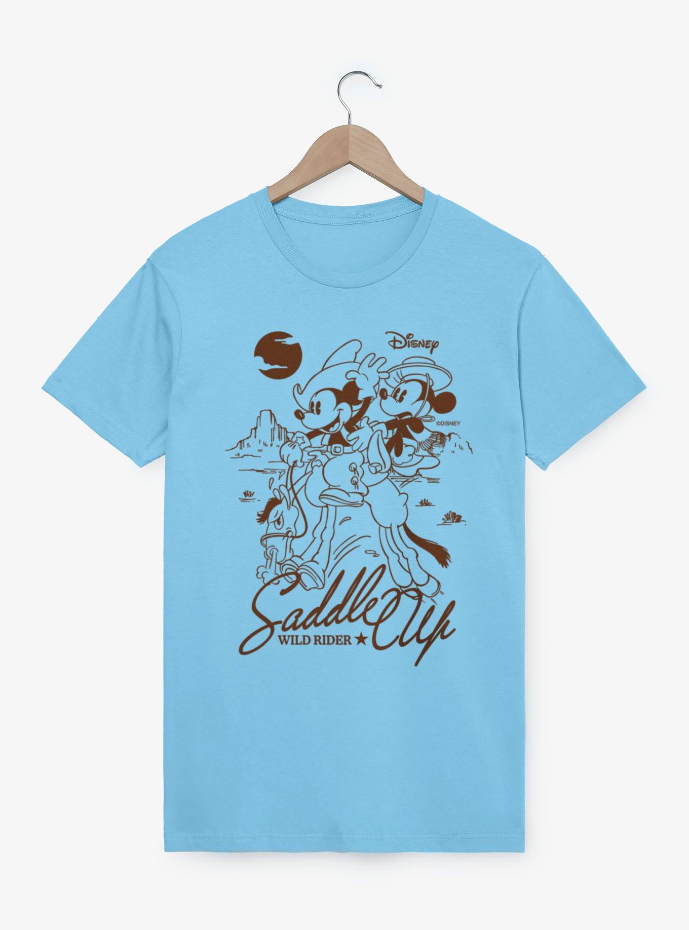 Disney Mickey Mouse Saddle Up Wild Ride Line Art T-Shirt, , hi-res view 1