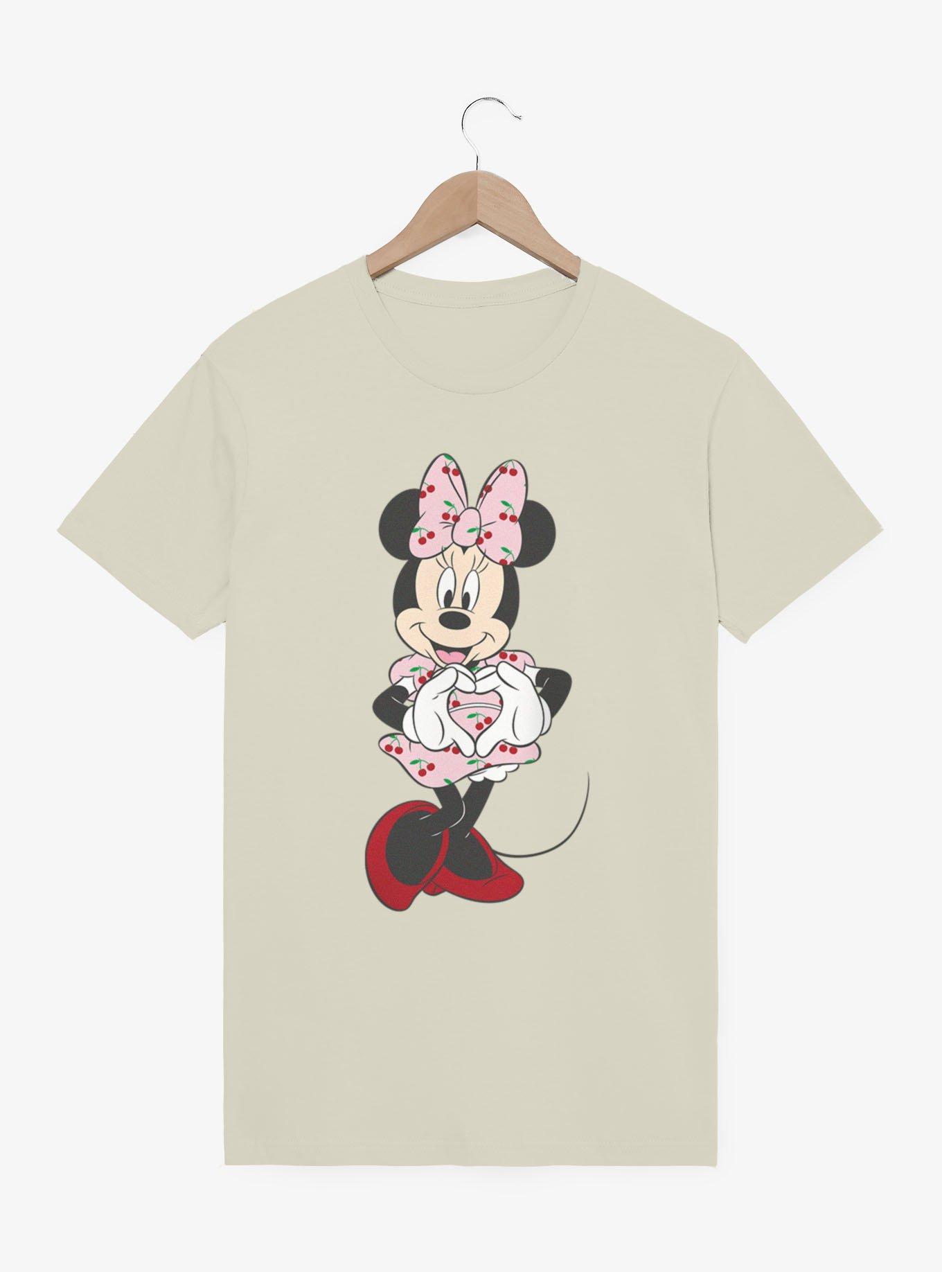 Disney Minnie Mouse Heart Hands Cherry Drop Dress T-Shirt, , hi-res