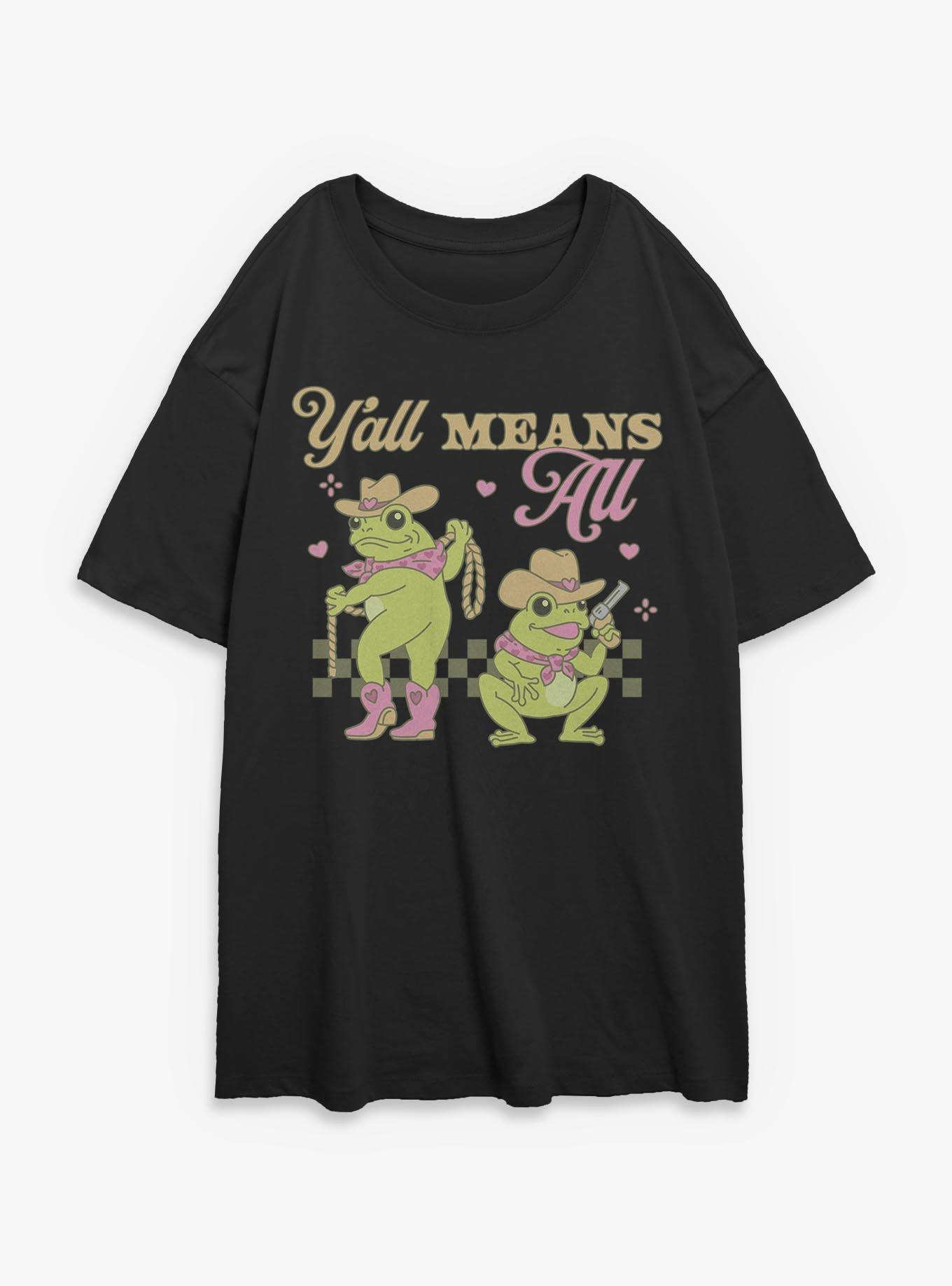 Western Frogs Gay Pride Girls Oversized T-Shirt Hot Topic Exclusive, , hi-res