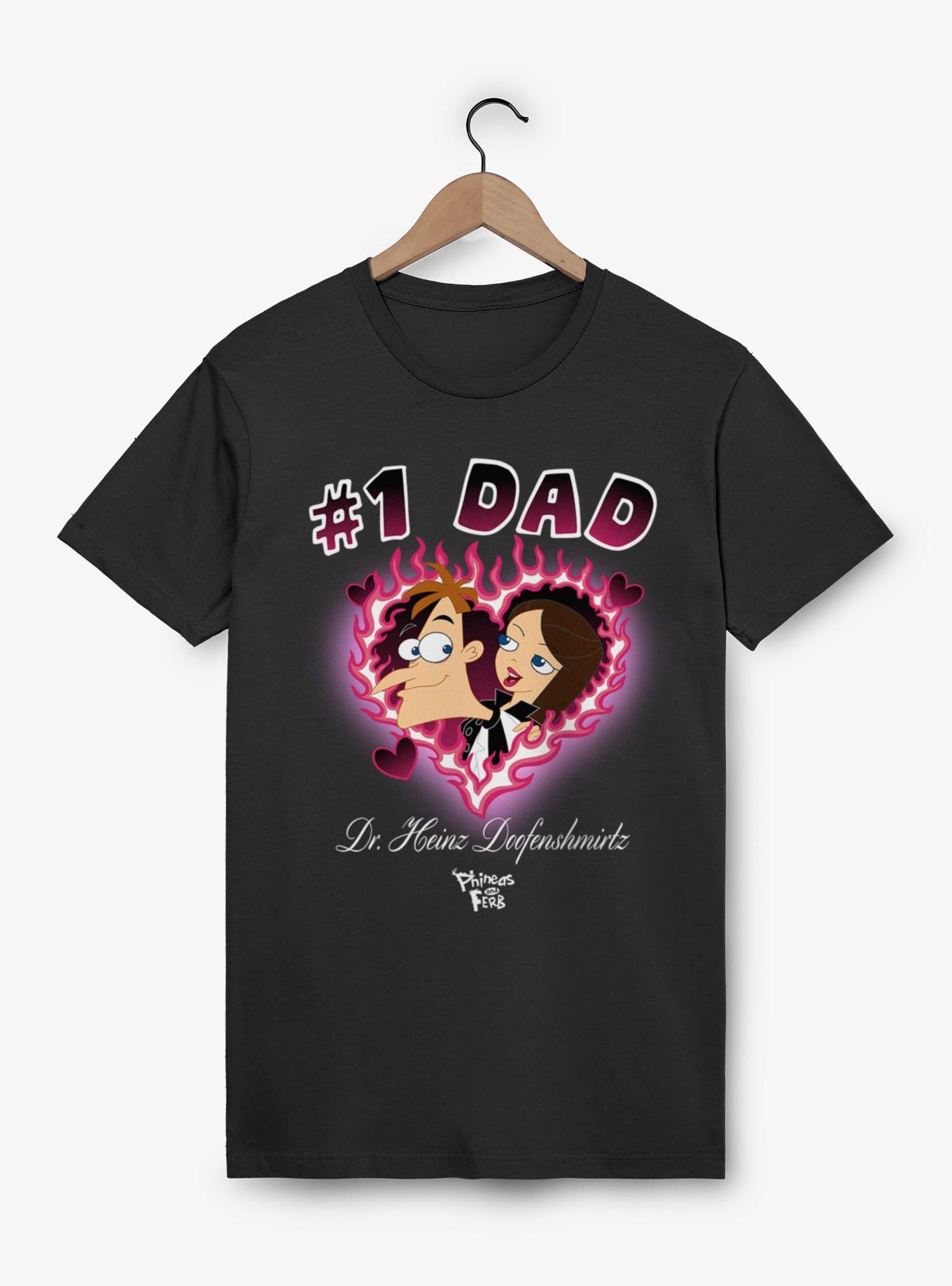 Disney Phineas And Ferb Number 1 Dad Flame Heart Dr. Doofenshmirtz T-Shirt, , hi-res