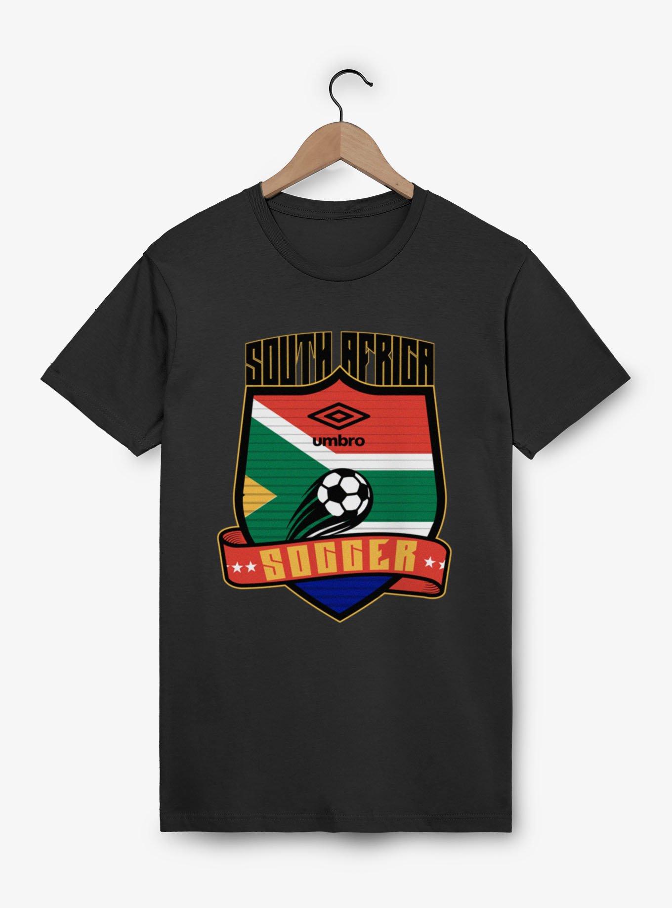 Umbro Soccer South Africa Ribbon Shield Crest T-Shirt, BLACK, hi-res view 1