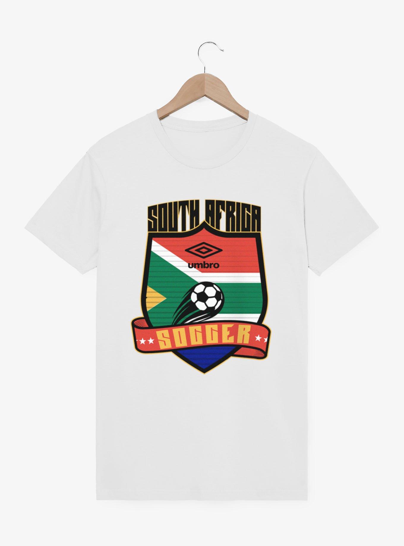 Umbro Soccer South Africa Ribbon Shield Crest T-Shirt, WHITE, hi-res view 1
