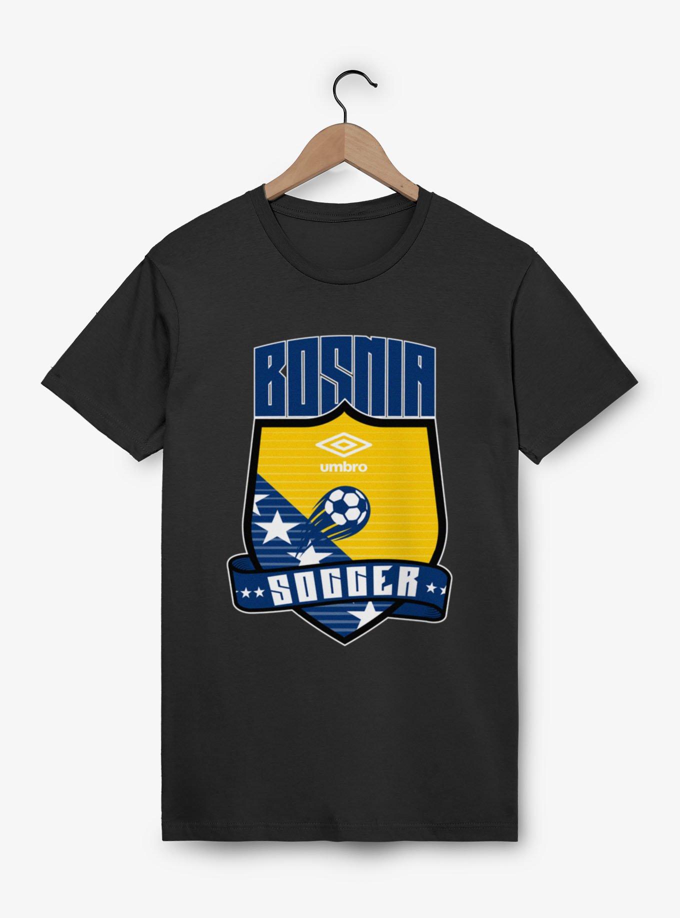 Umbro Soccer Bosnia Ribbon Shield Crest T-Shirt, , hi-res