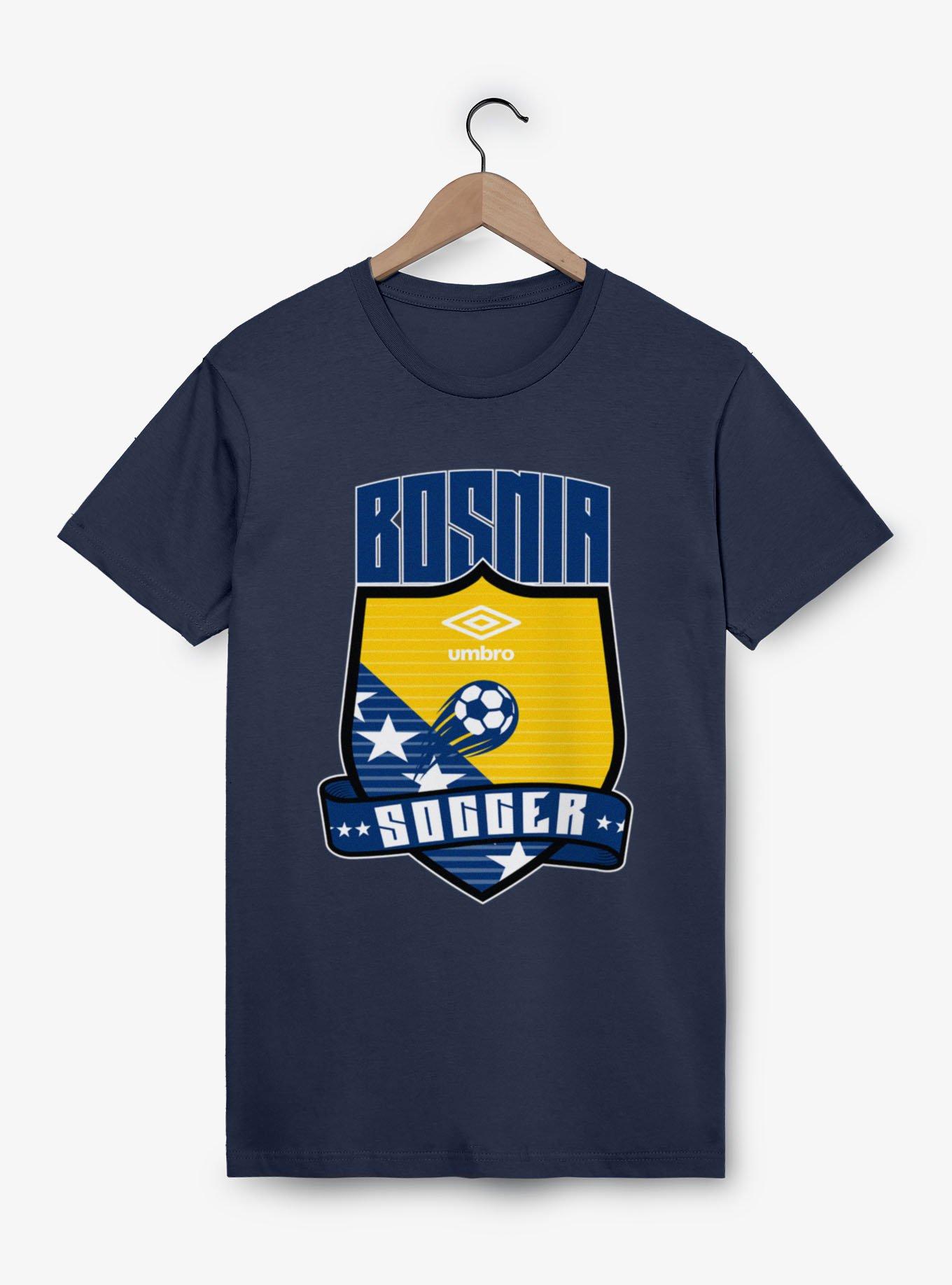Umbro Soccer Bosnia Ribbon Shield Crest T-Shirt, , hi-res