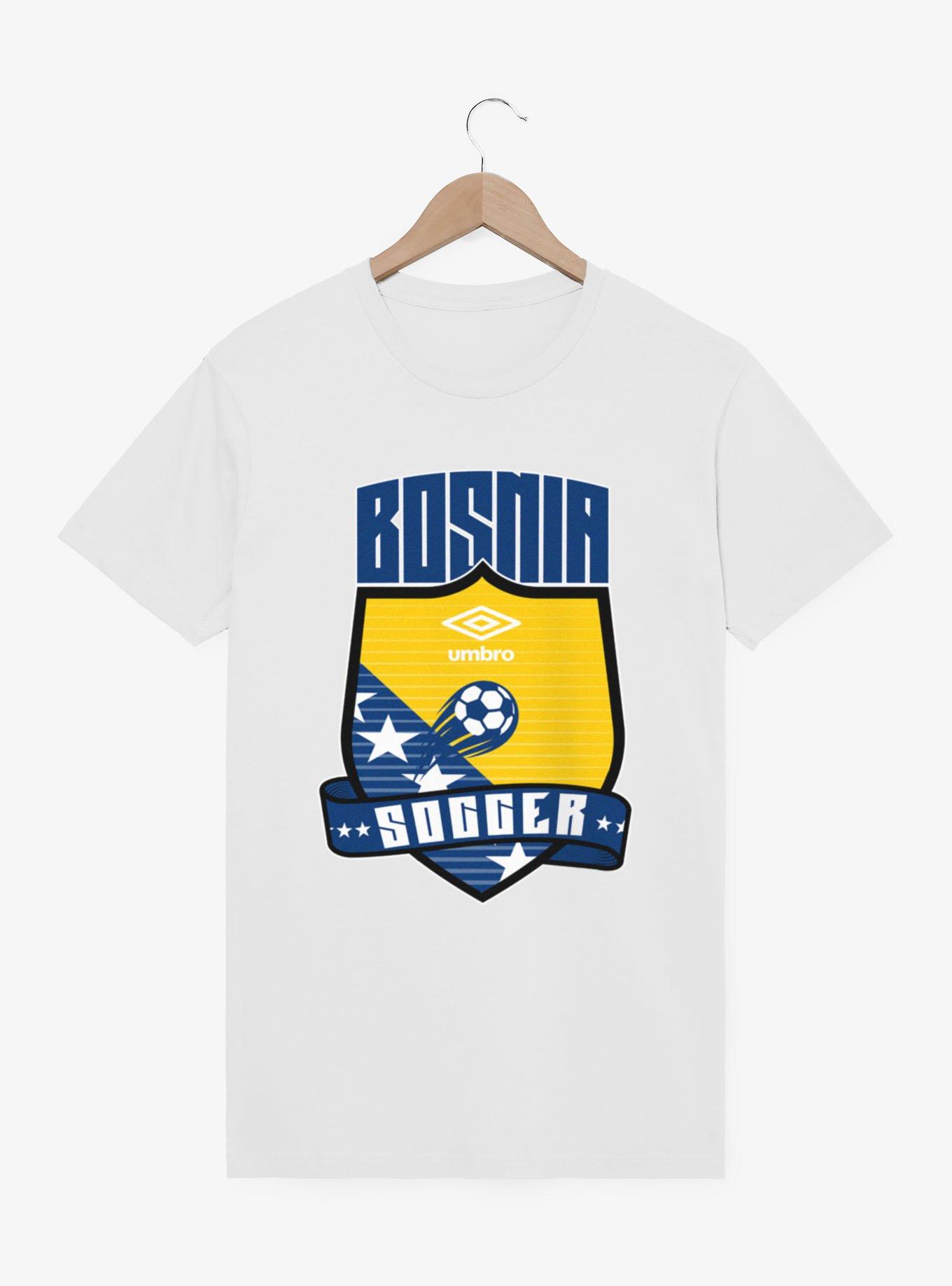 Umbro Soccer Bosnia Ribbon Shield Crest T-Shirt, , hi-res
