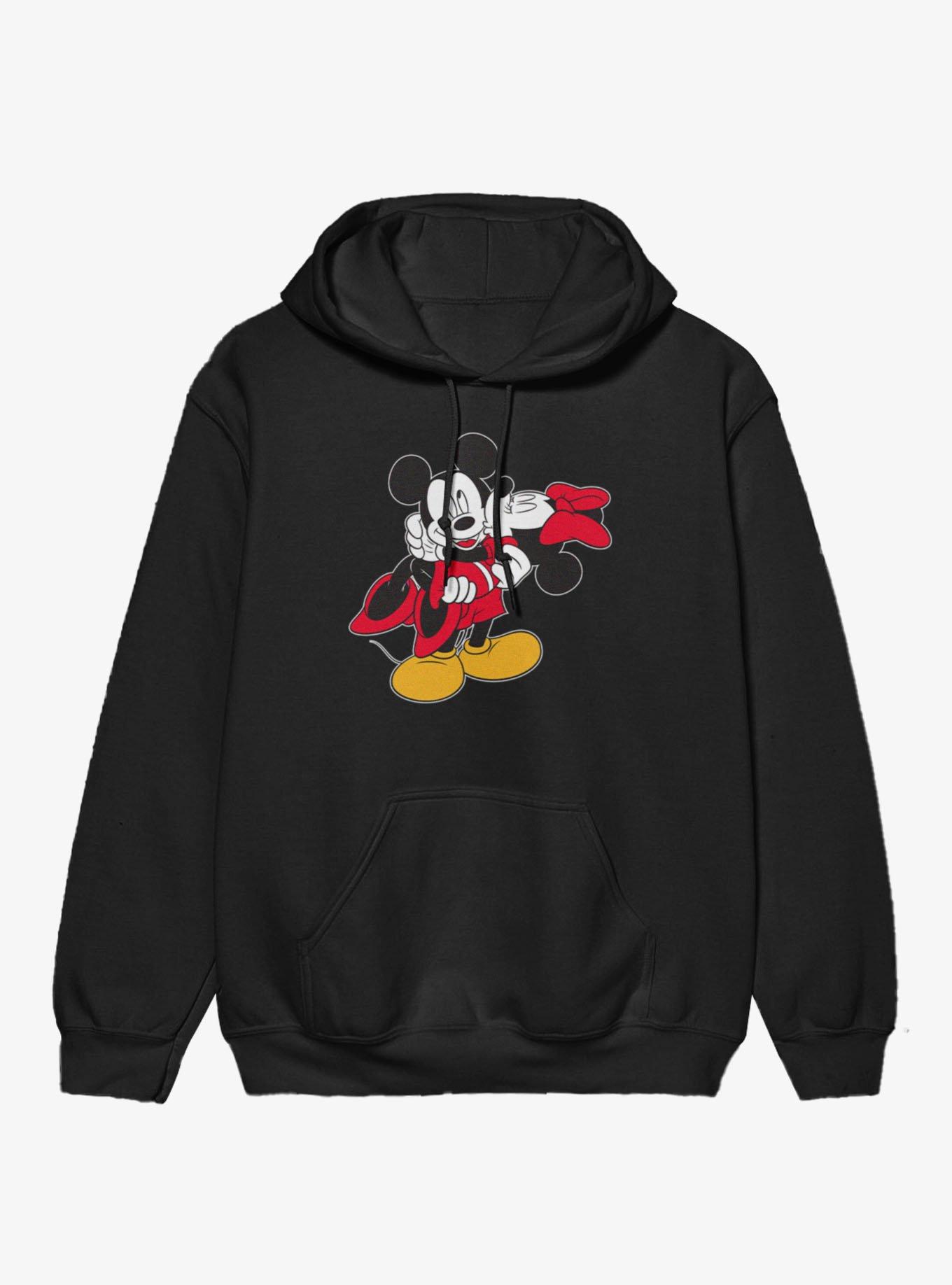 Disney Mickey Mouse Carrying Kiss Minnie Hoodie, , hi-res