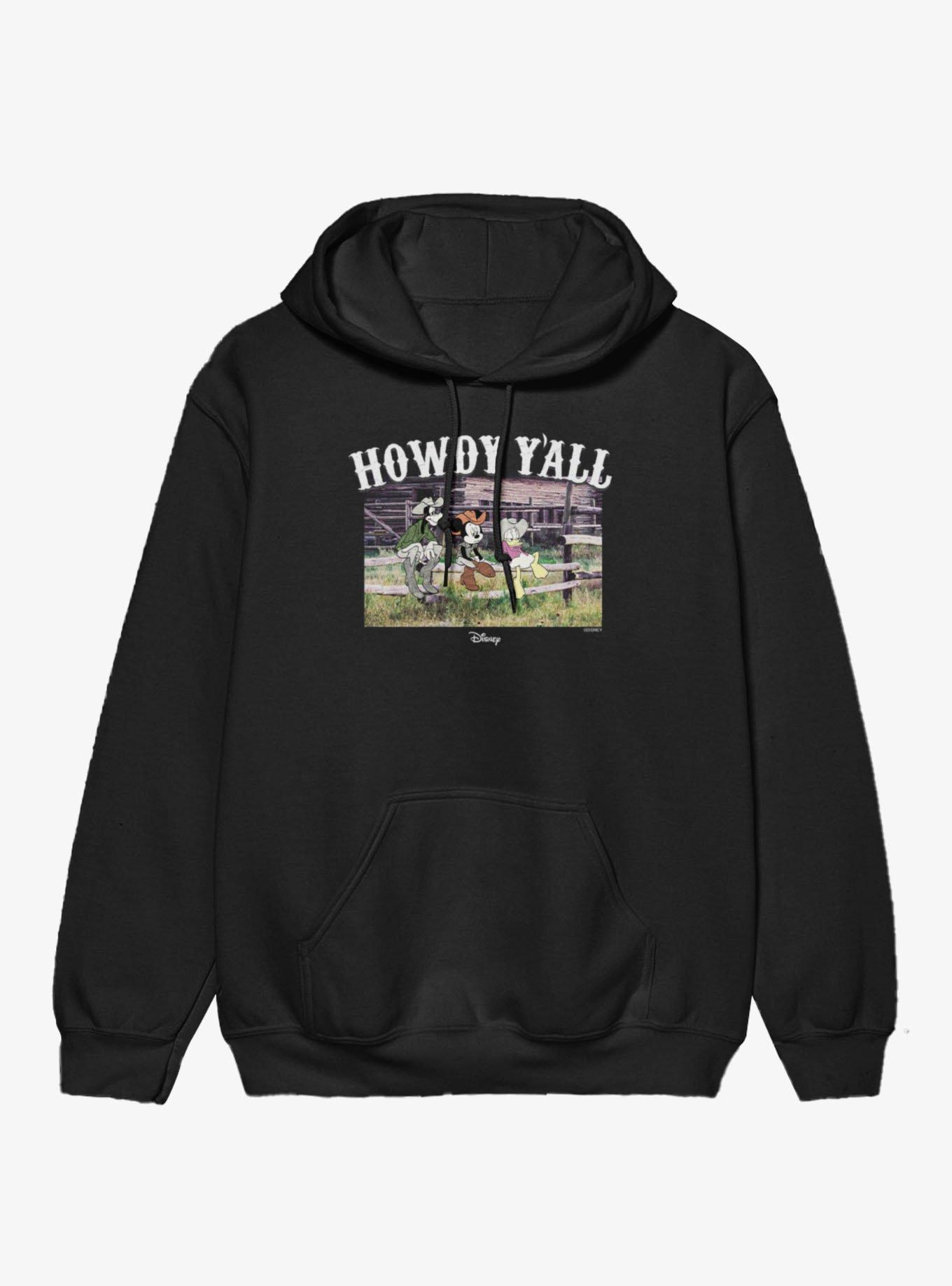 Disney Mickey Mouse Howdy Y'all Fence Post Group Hoodie, , hi-res