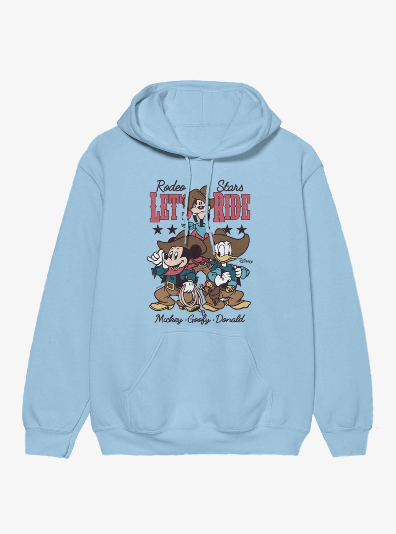 Disney Mickey Mouse Rodeo Stars Let's Ride Mickey Goofy Donald Hoodie, , hi-res