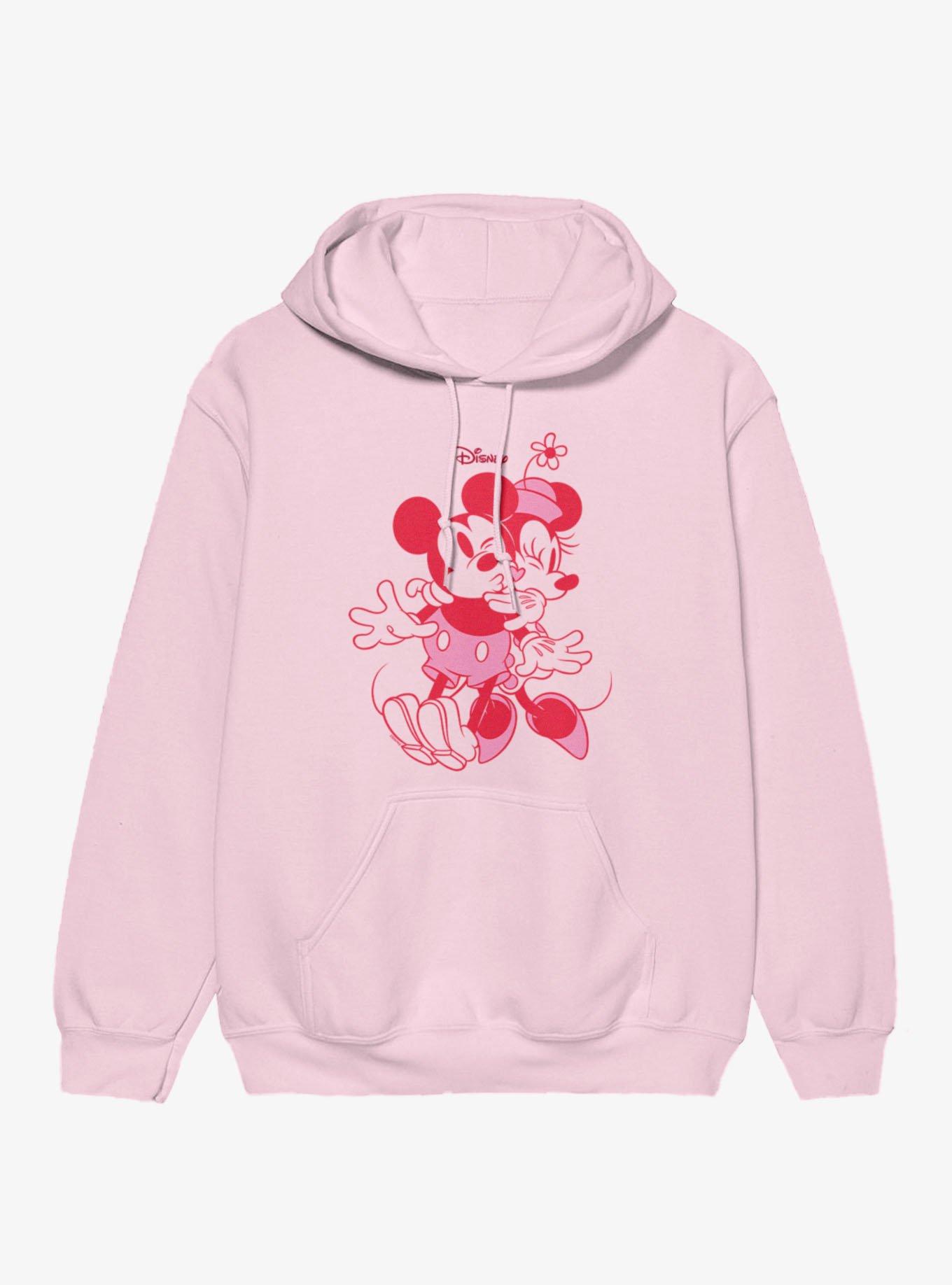 Disney Mickey Mouse Pink Hug And Heart Minnie Hoodie, , hi-res