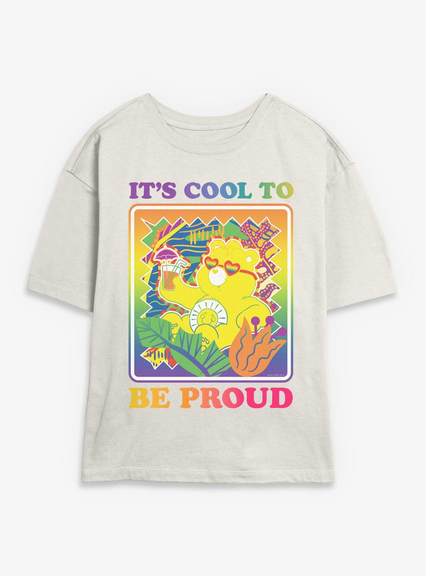 Care Bears Pastel Rainbow Plants Relaxing Funshine Bear Womens Skimmer T-Shirt, , hi-res