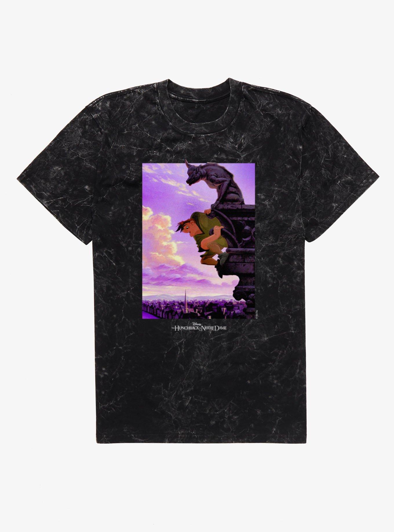 Disney The Hunchback Of Notre Dame Quasimodo Gargoyle Picture Mineral Wash T-Shirt, , hi-res