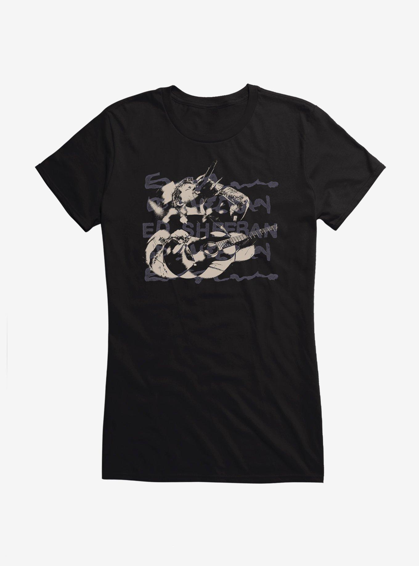 Ed Sheeran Black And White Live Signature Girls T-Shirt, , hi-res