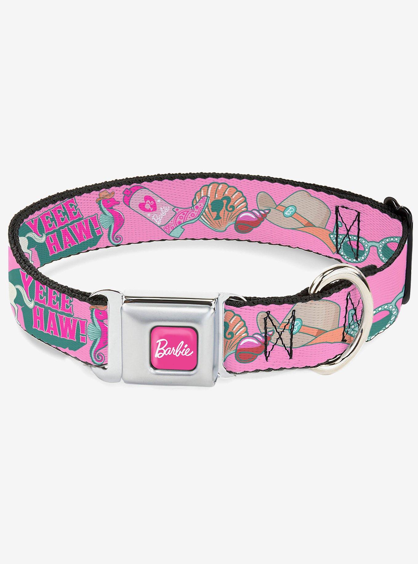Barbie Beach Cowgirl Icons Collages Seatbelt Buckle Dog Collar, , hi-res