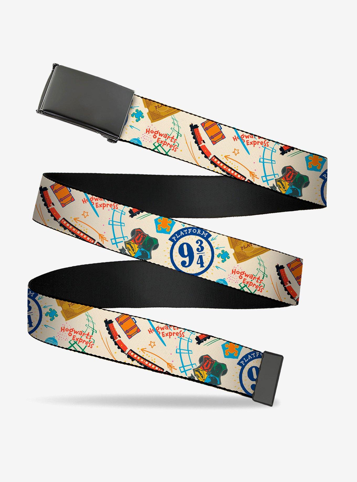 Harry Potter Hogwarts Express Icons Collage Multi Clamp Buckle Belt, , hi-res