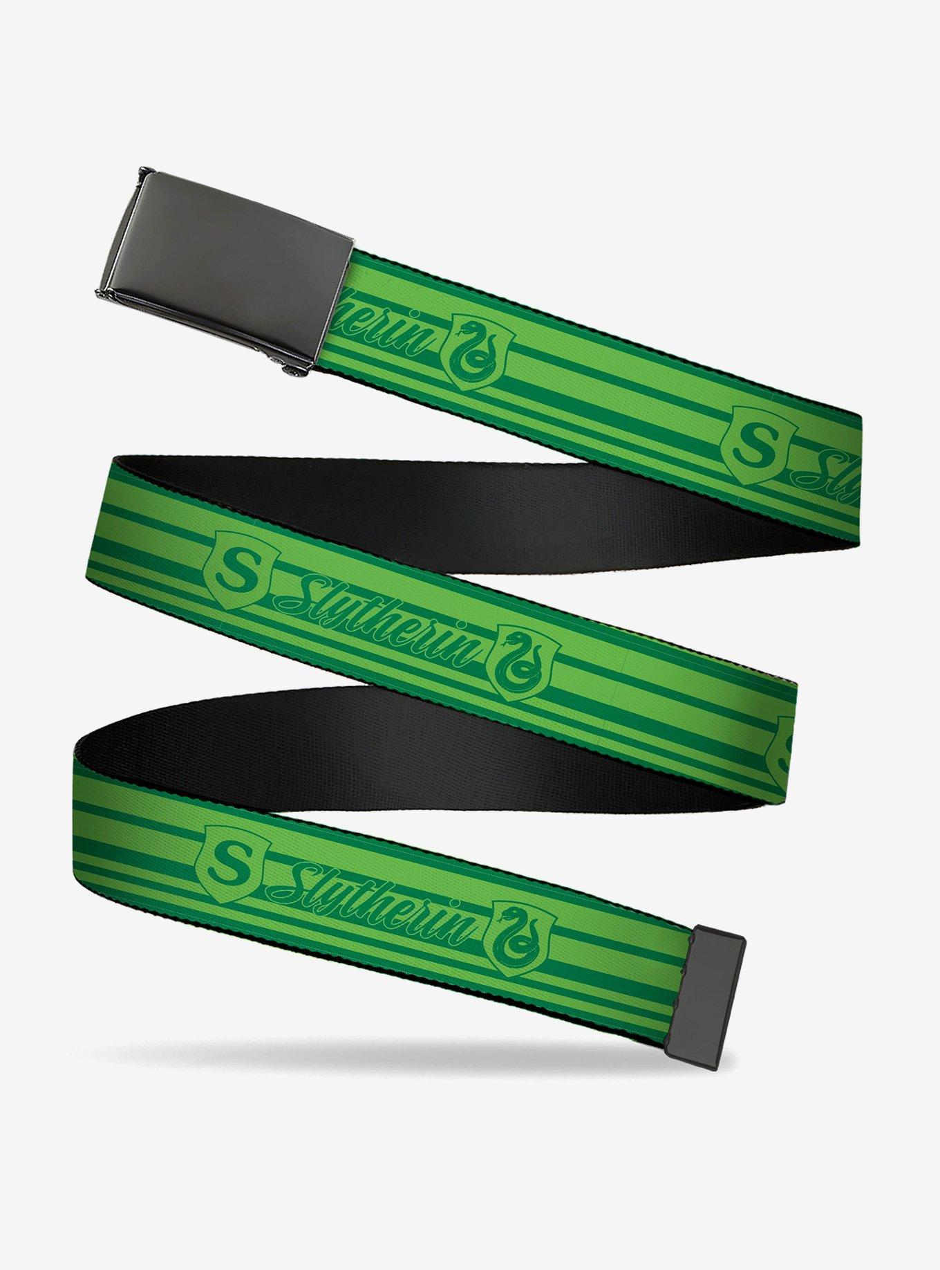 Harry Potter Slytherin House Champion Icons Stripe Clamp Buckle Belt, , hi-res