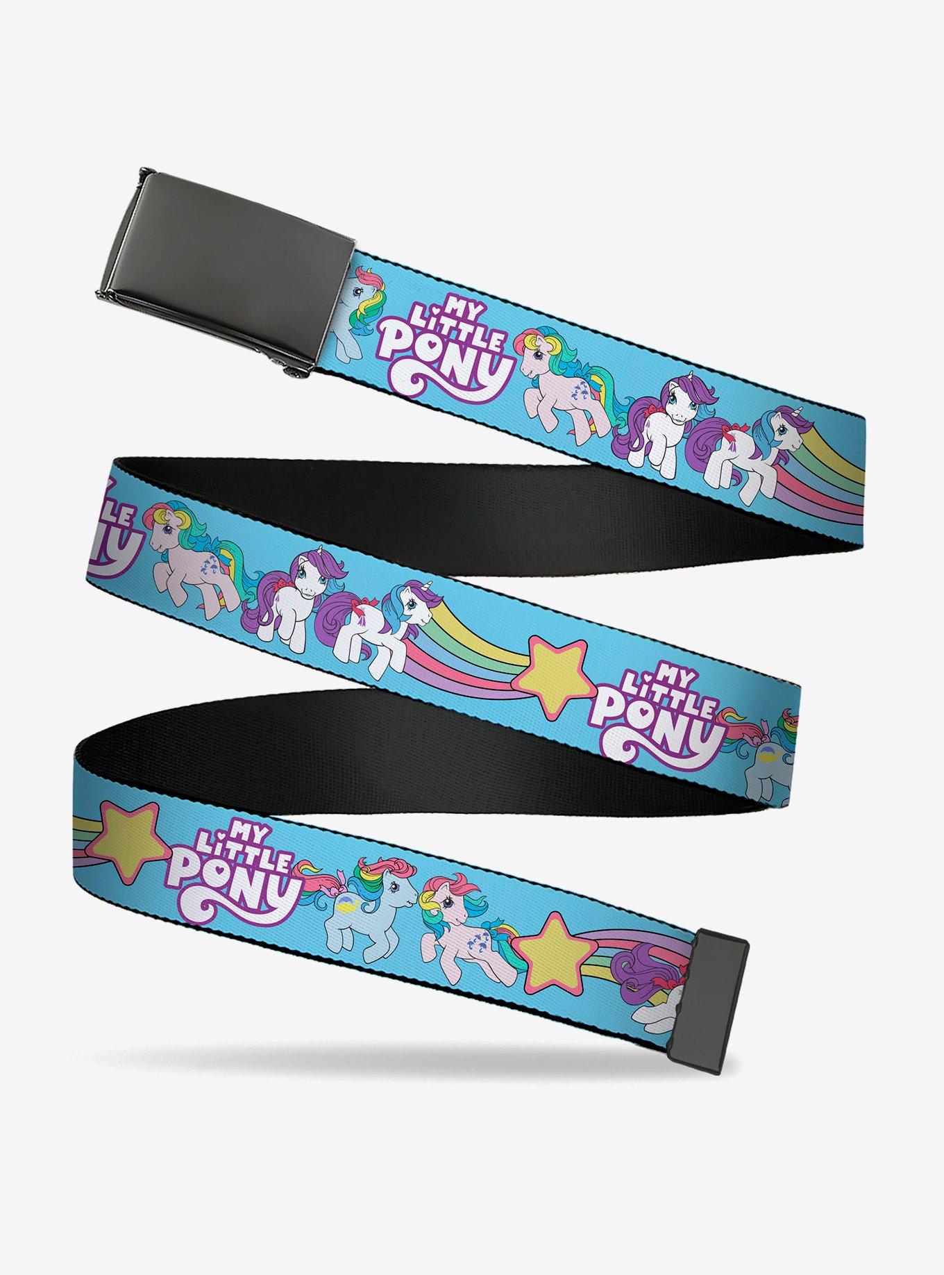 My Little Pony Three Pony Rainbow Poses and Logo Multi Clamp Buckle Belt, , hi-res