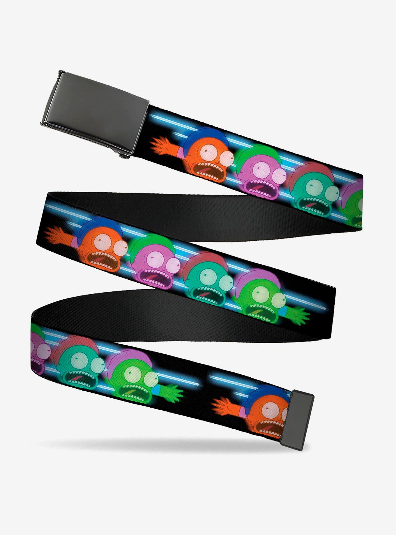 Rick and Morty Screaming Face Multi Clamp Buckle Belt, , hi-res