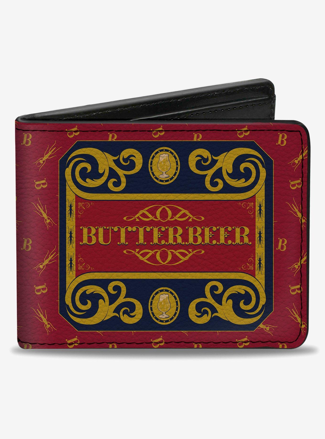 Harry Potter Butterbeer Sign and Icons Collage Blue Bifold Wallet, , hi-res